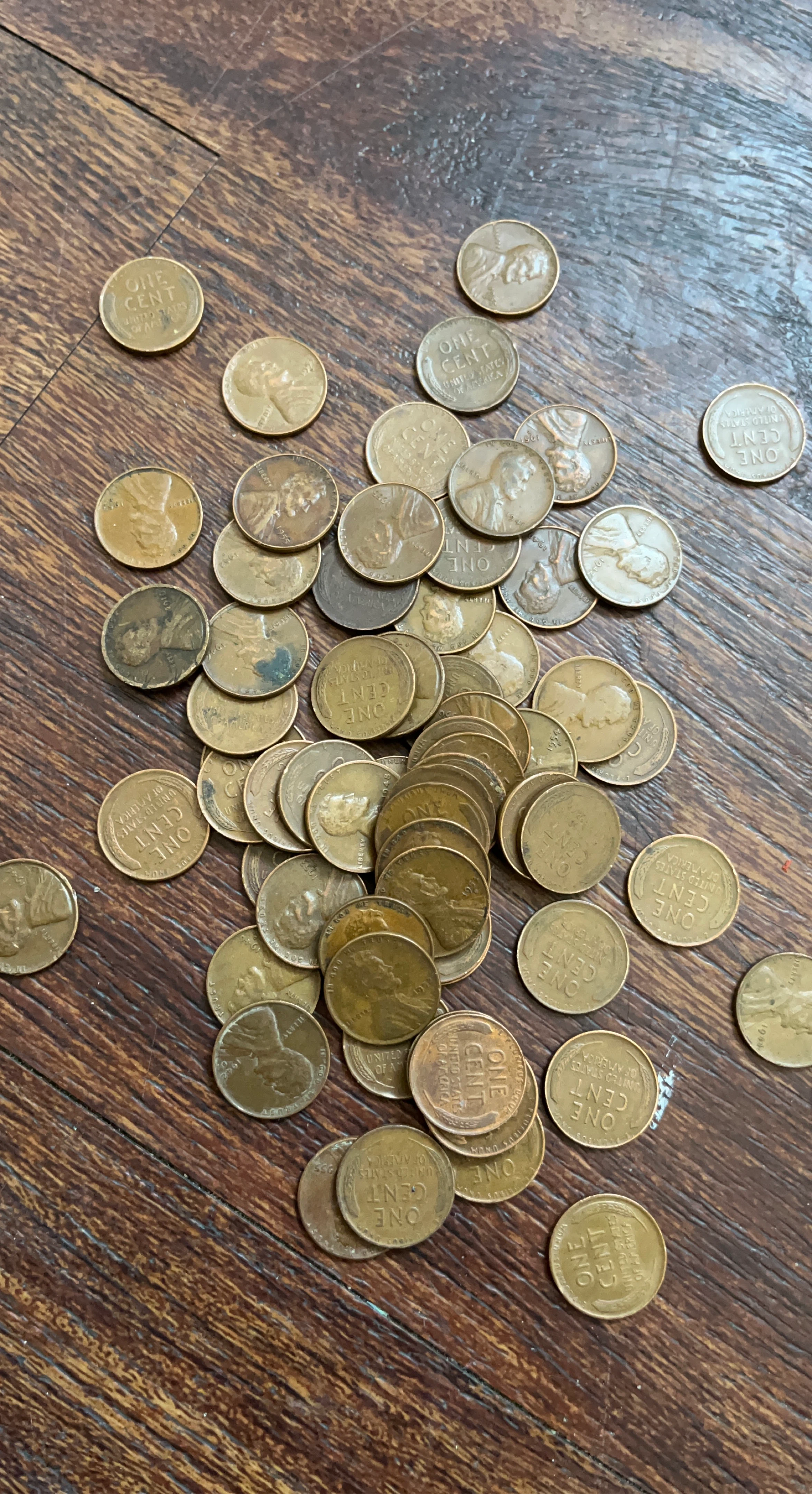 Lincoln Wheat Cents(50) Assorted Years