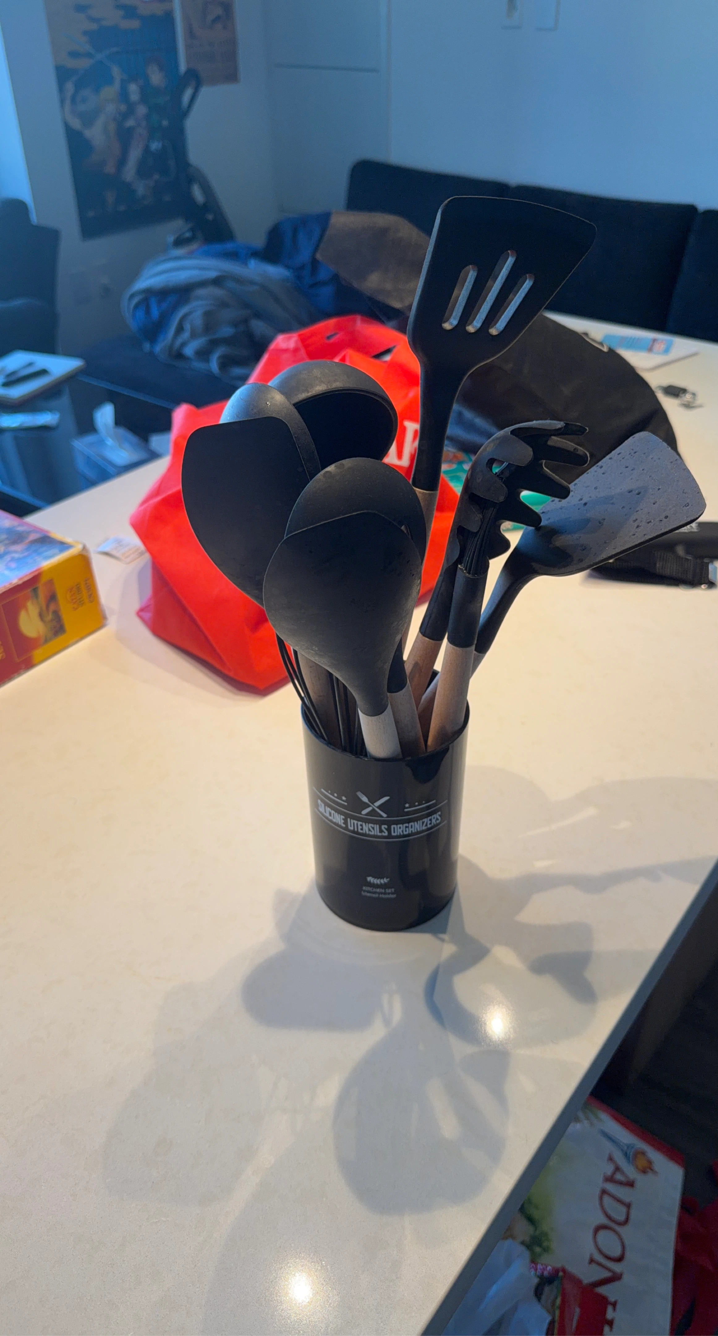 Silicone Kitchen Utensil Set with Organizer