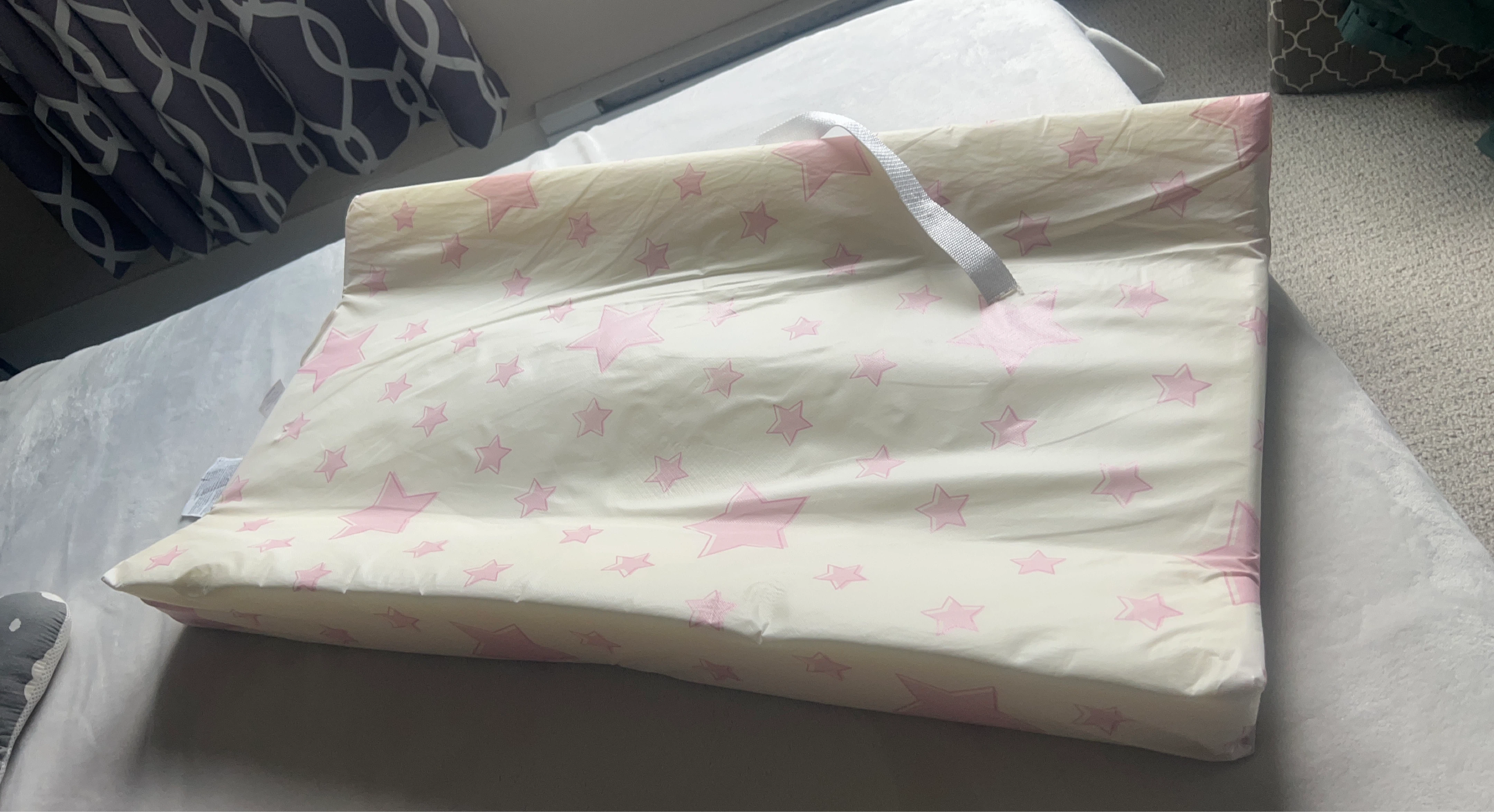 Baby Changing Pad with Pink Stars