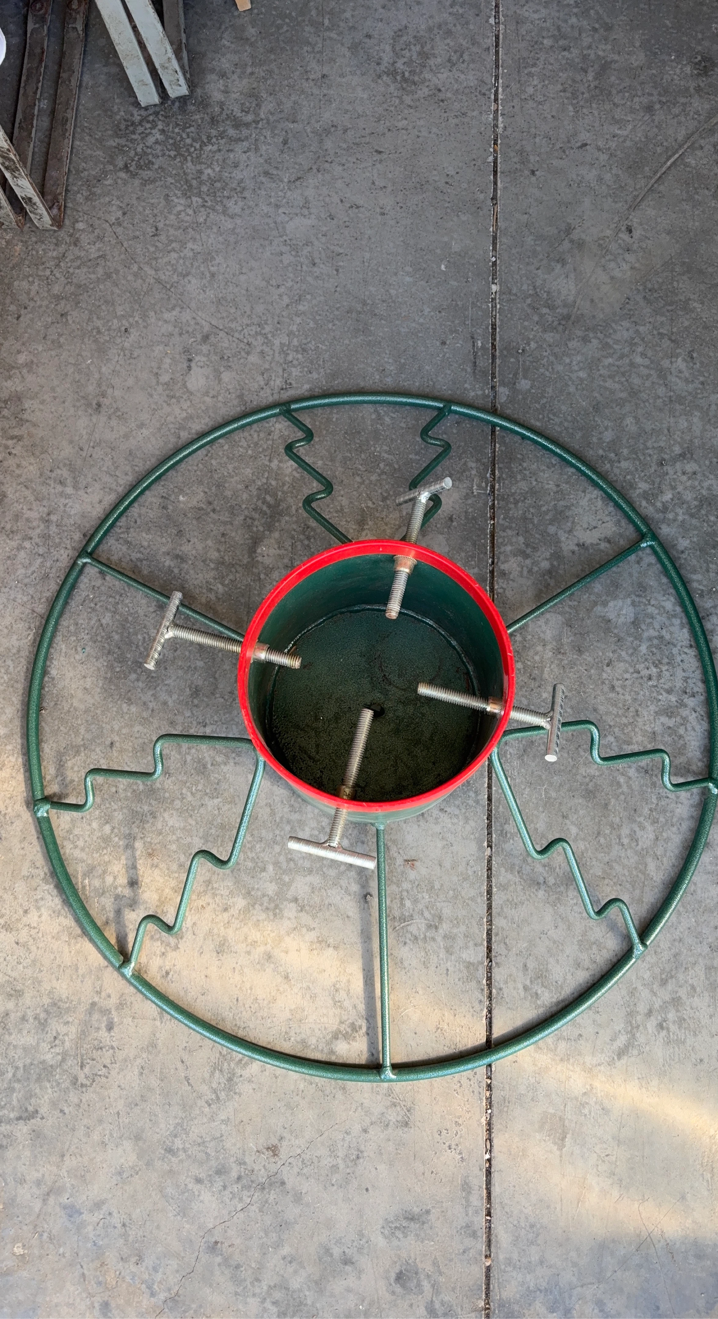Green Metal Christmas Tree Stand