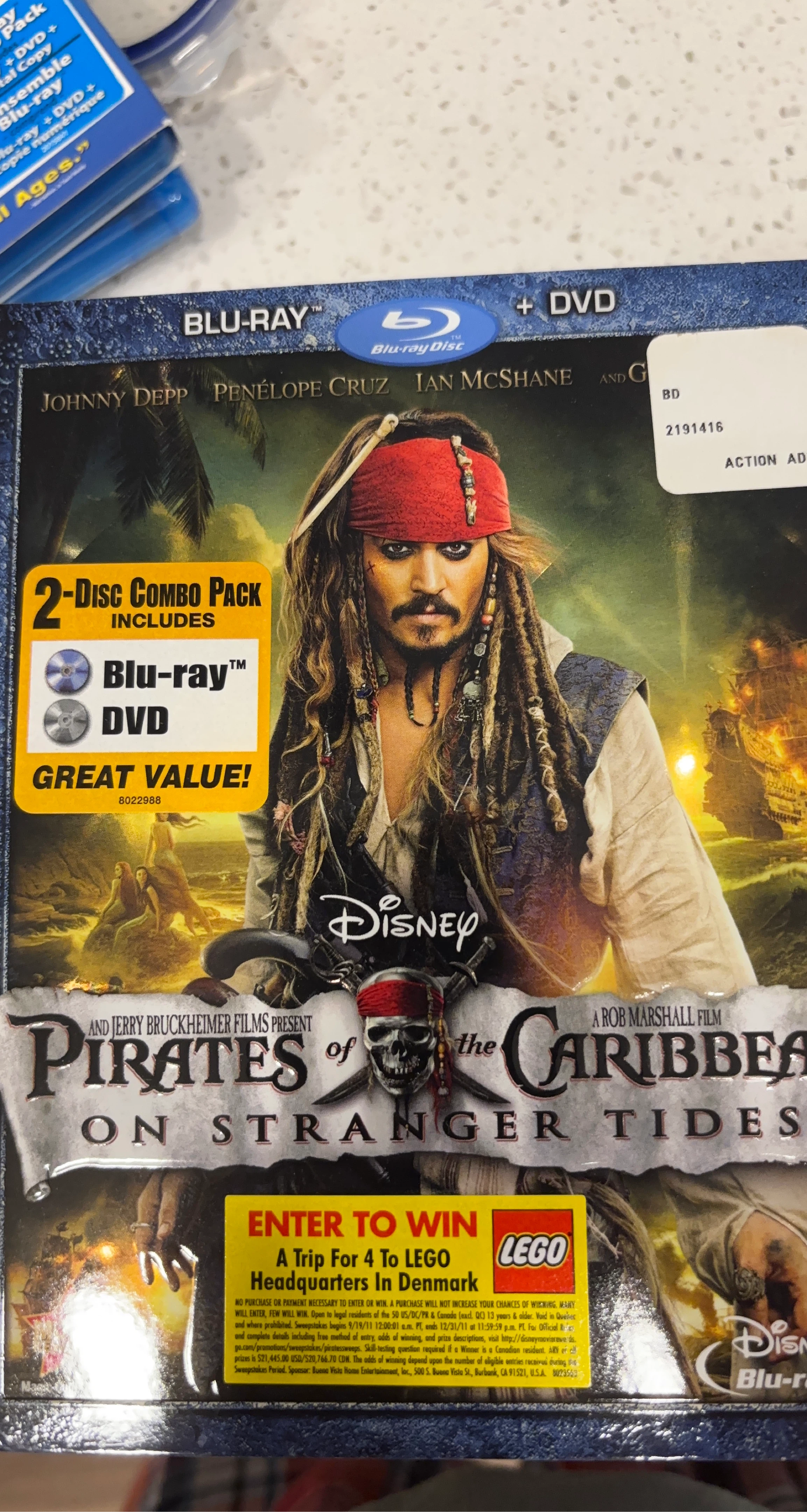 Pirates of the Caribbean: On Stranger Tides Blu-ray