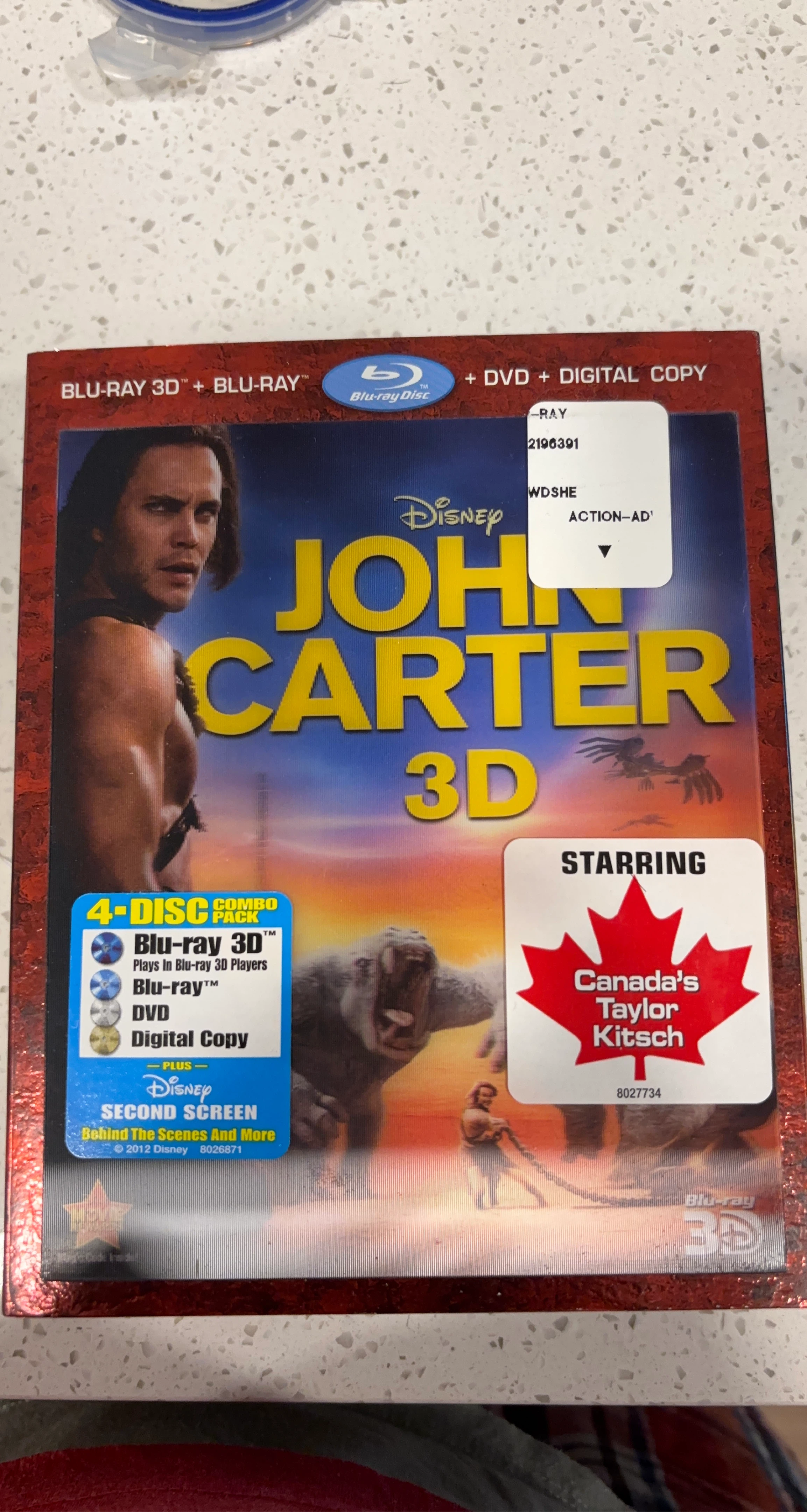 John Carter 3D Blu-ray + DVD + Digital Copy
