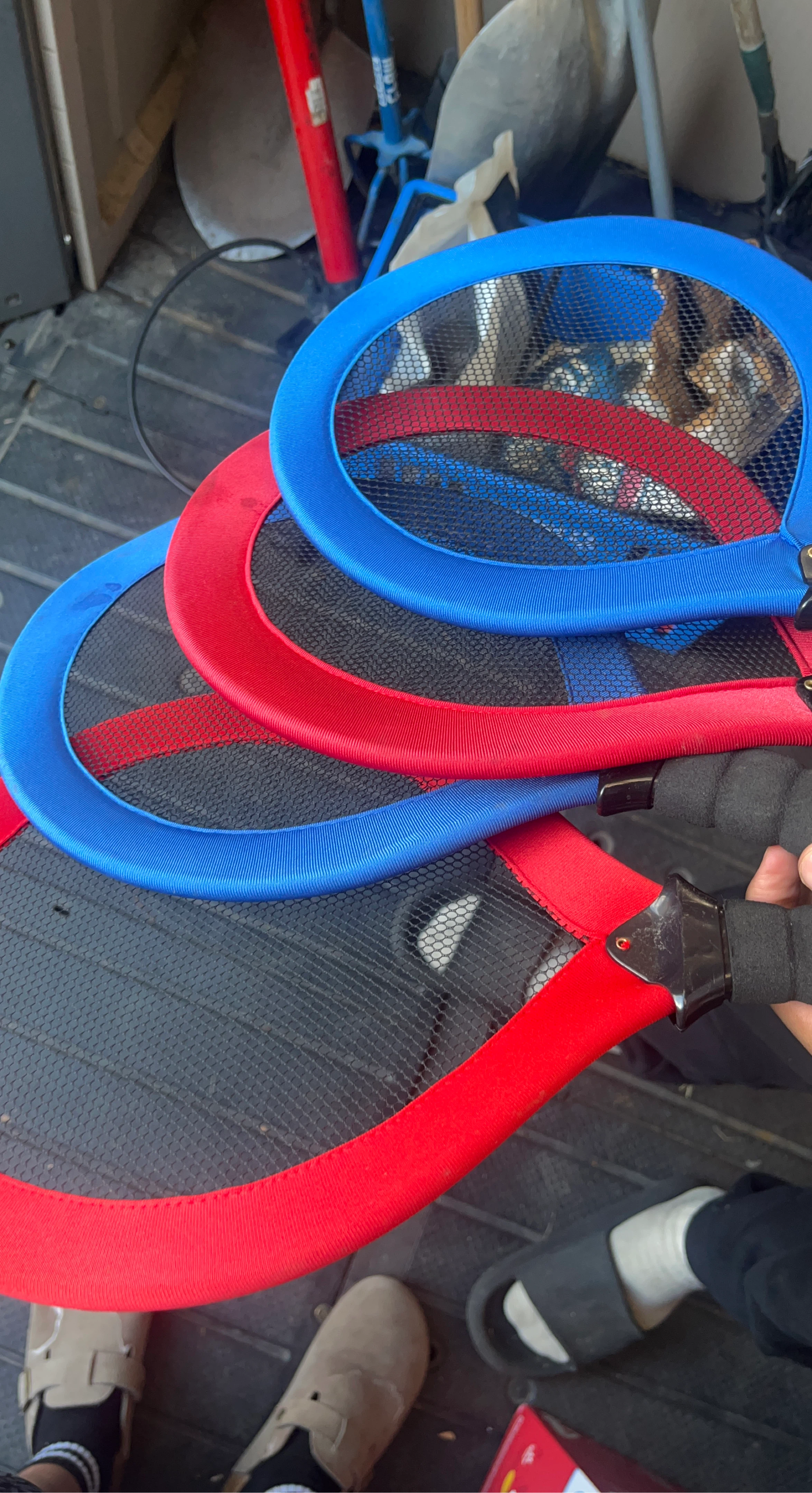 Set of 2 Red and Blue Rackets