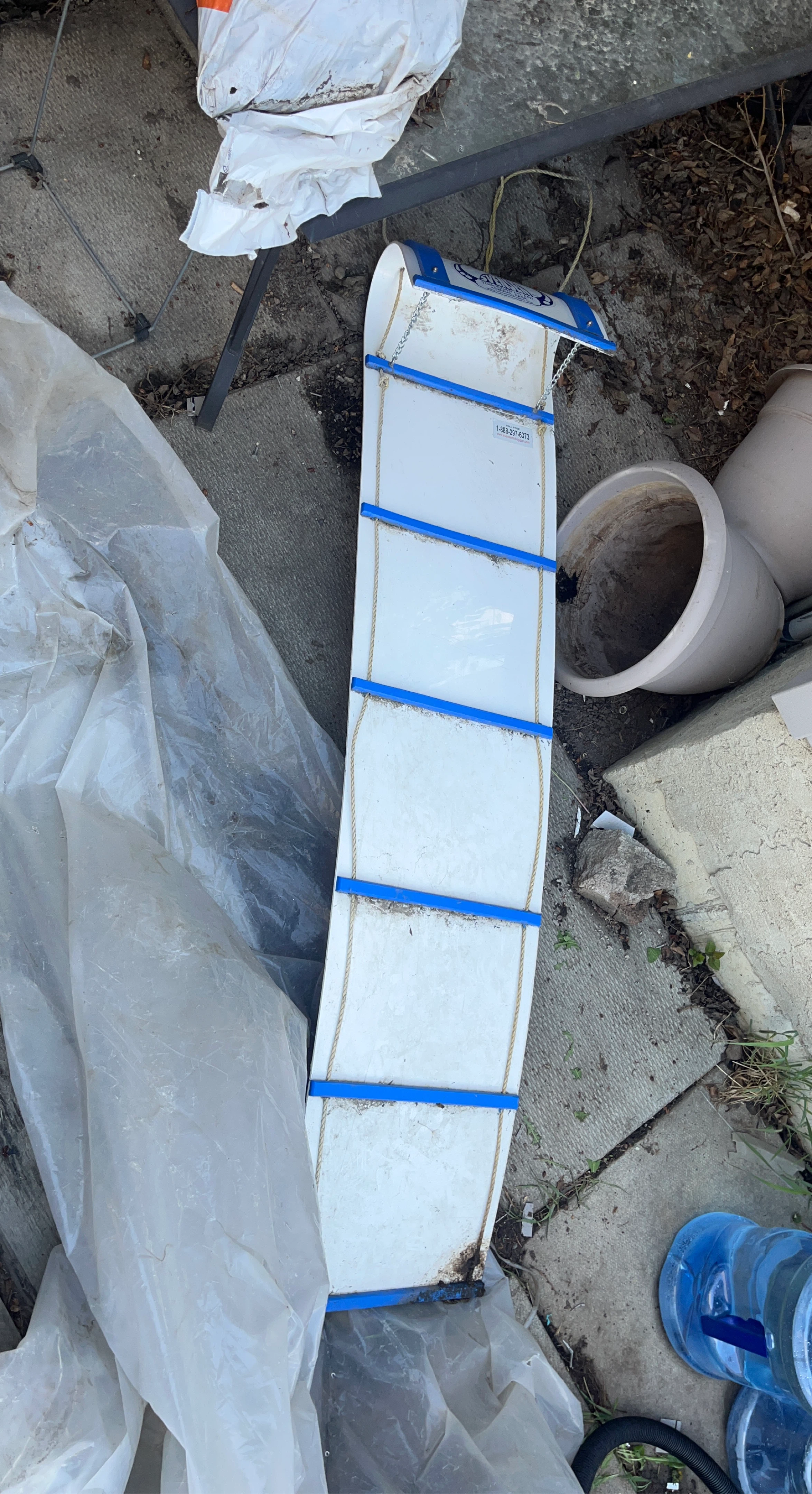 Plastic Toboggan Sled with Rope