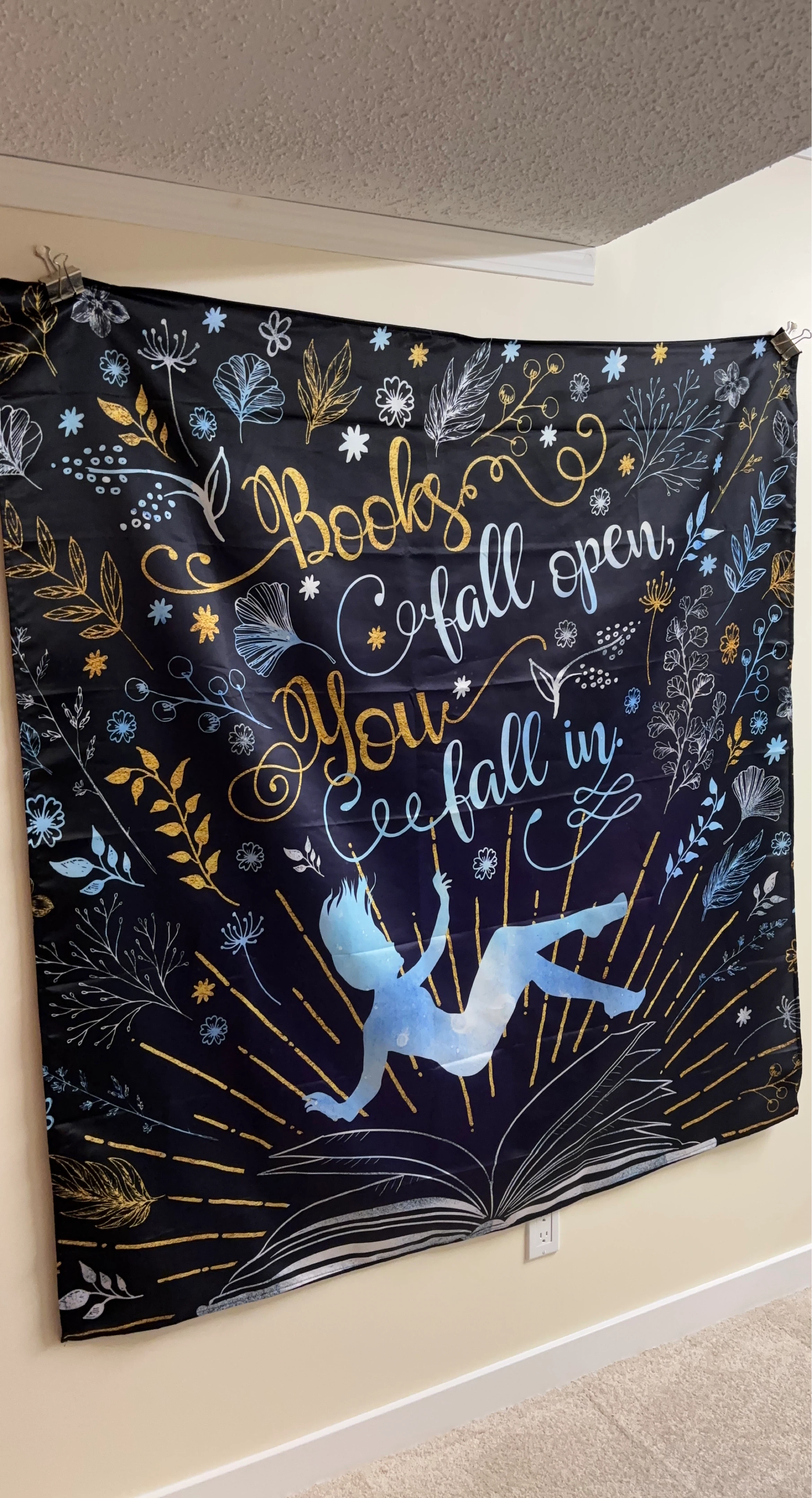 Books Fall Open You Fall In Tapestry