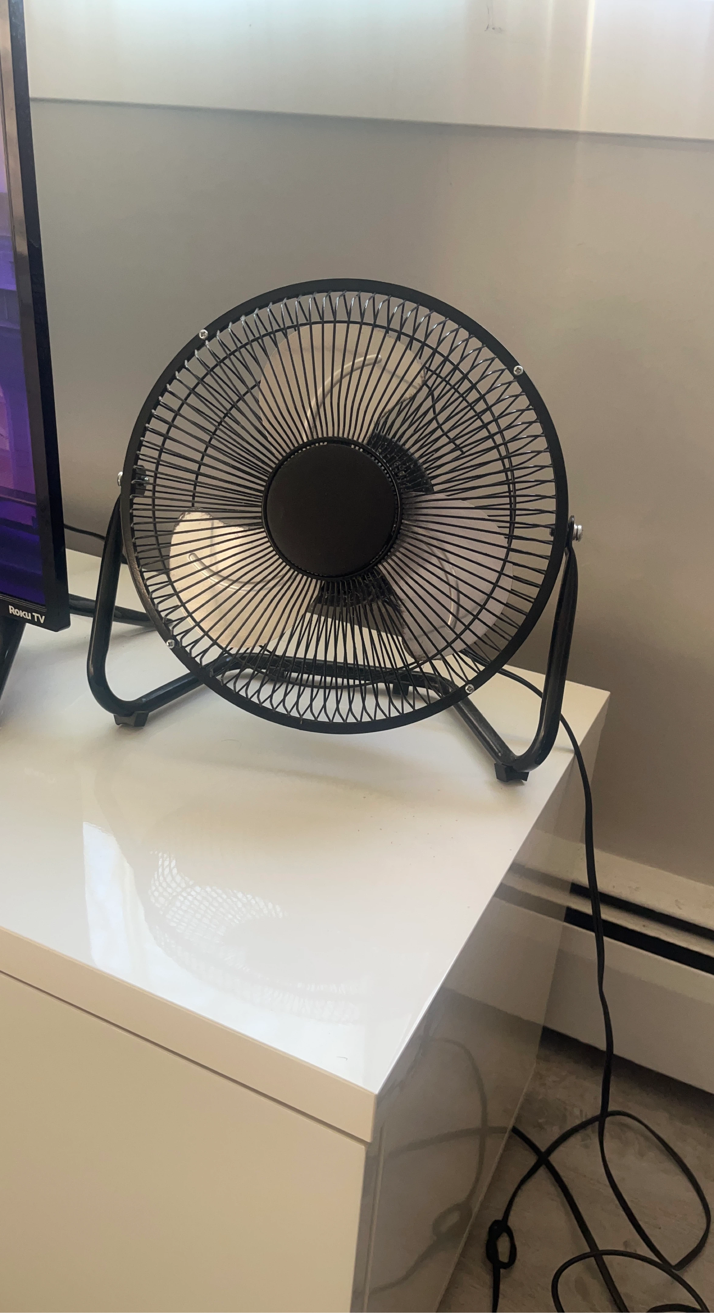 Black Metal Desk Fan