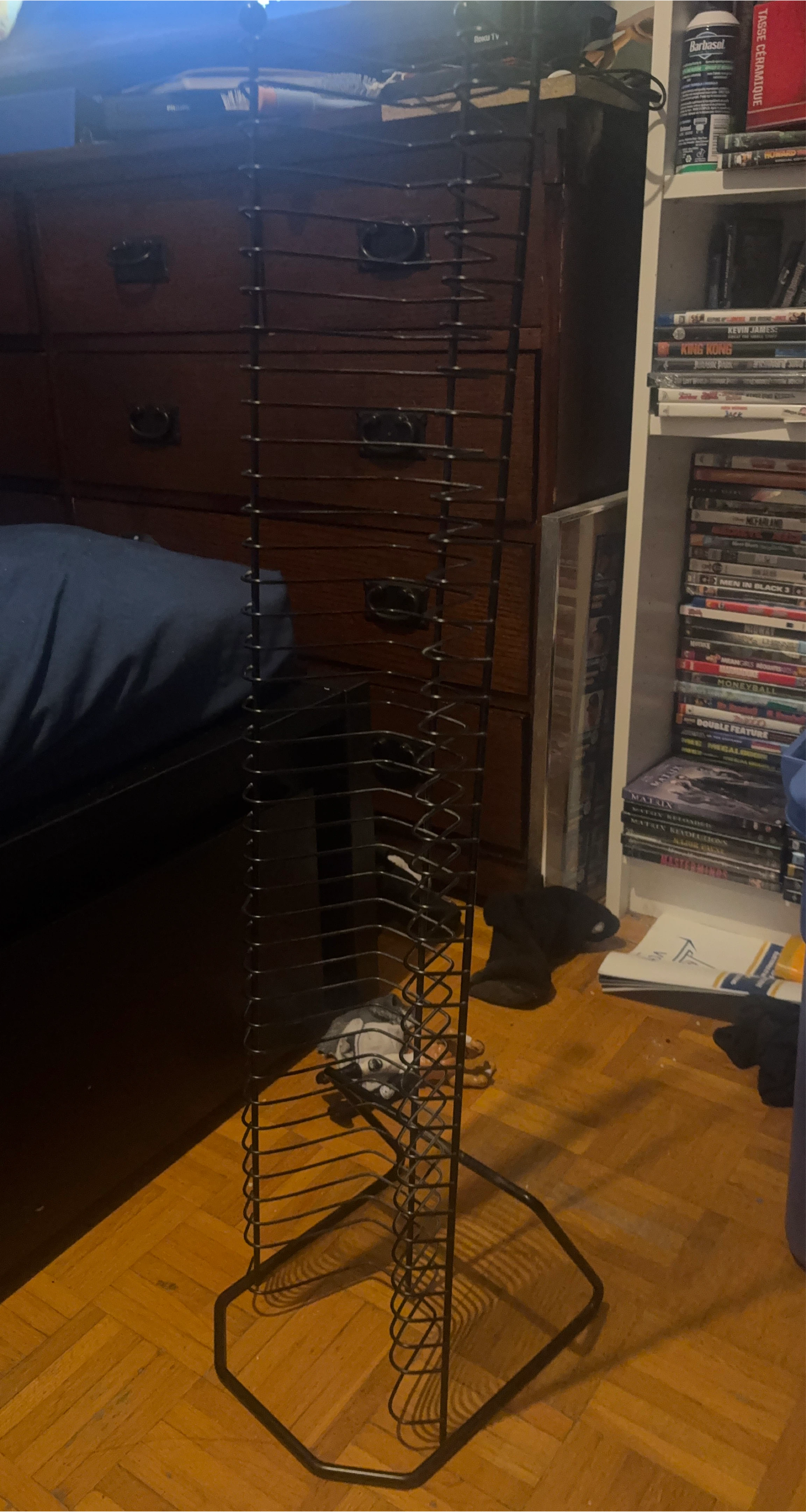 Black Metal CD/DVD Tower Storage Rack