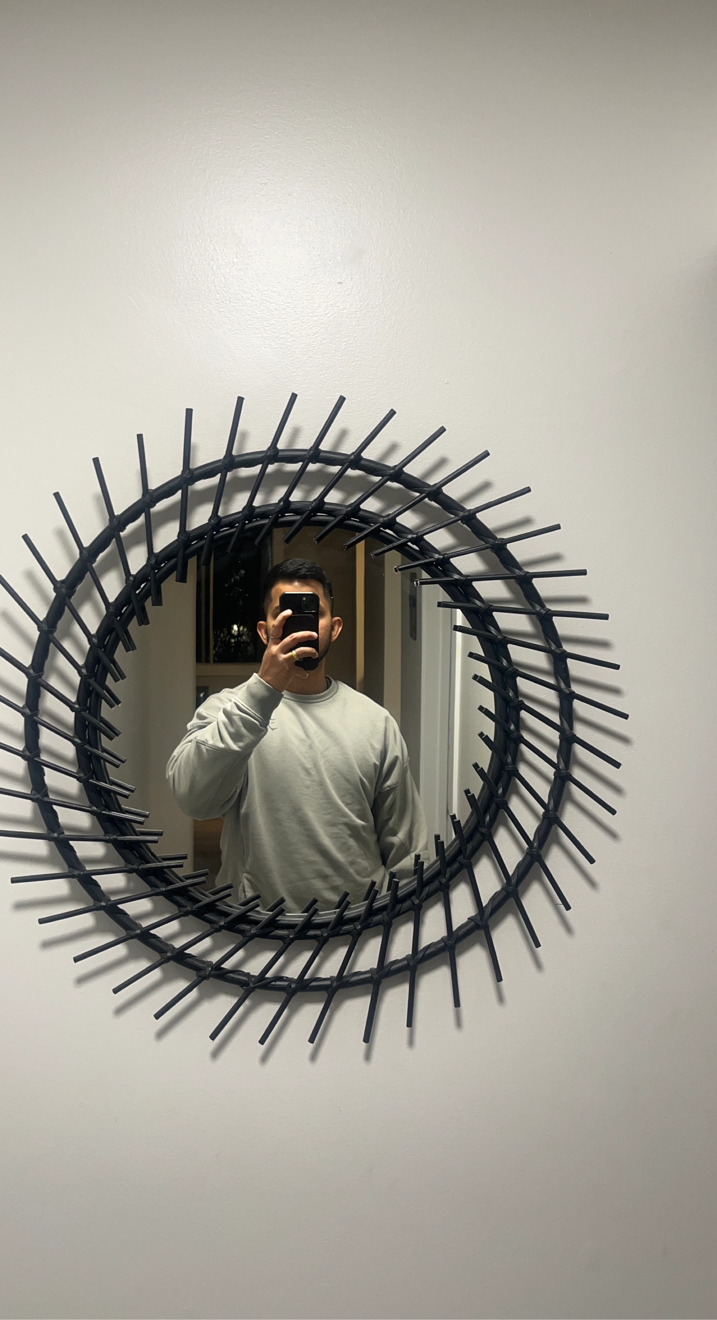 Black Sunburst Wall Mirror