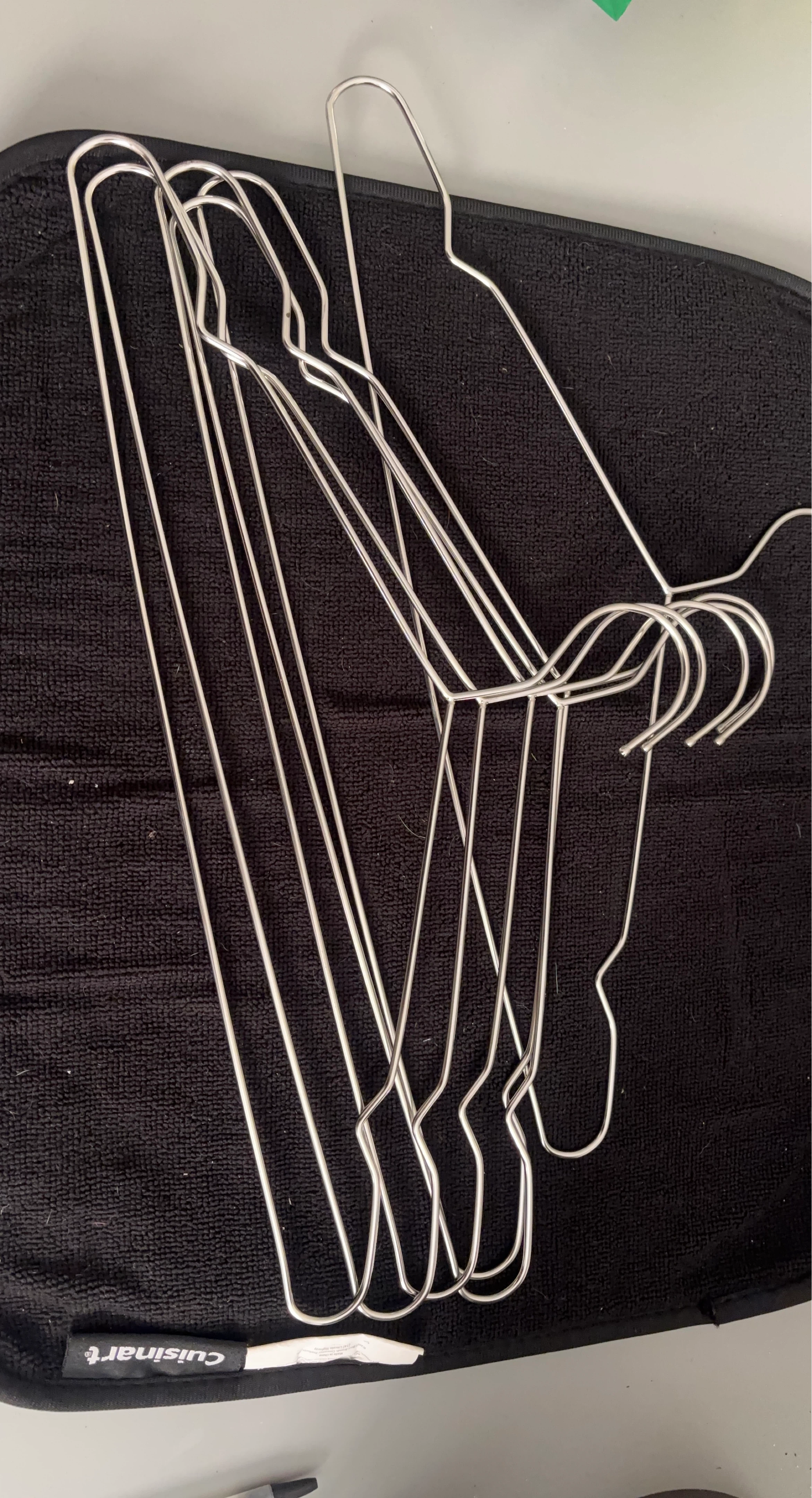 New Set of  6 Stainless Steel Metal Clothes Hangers