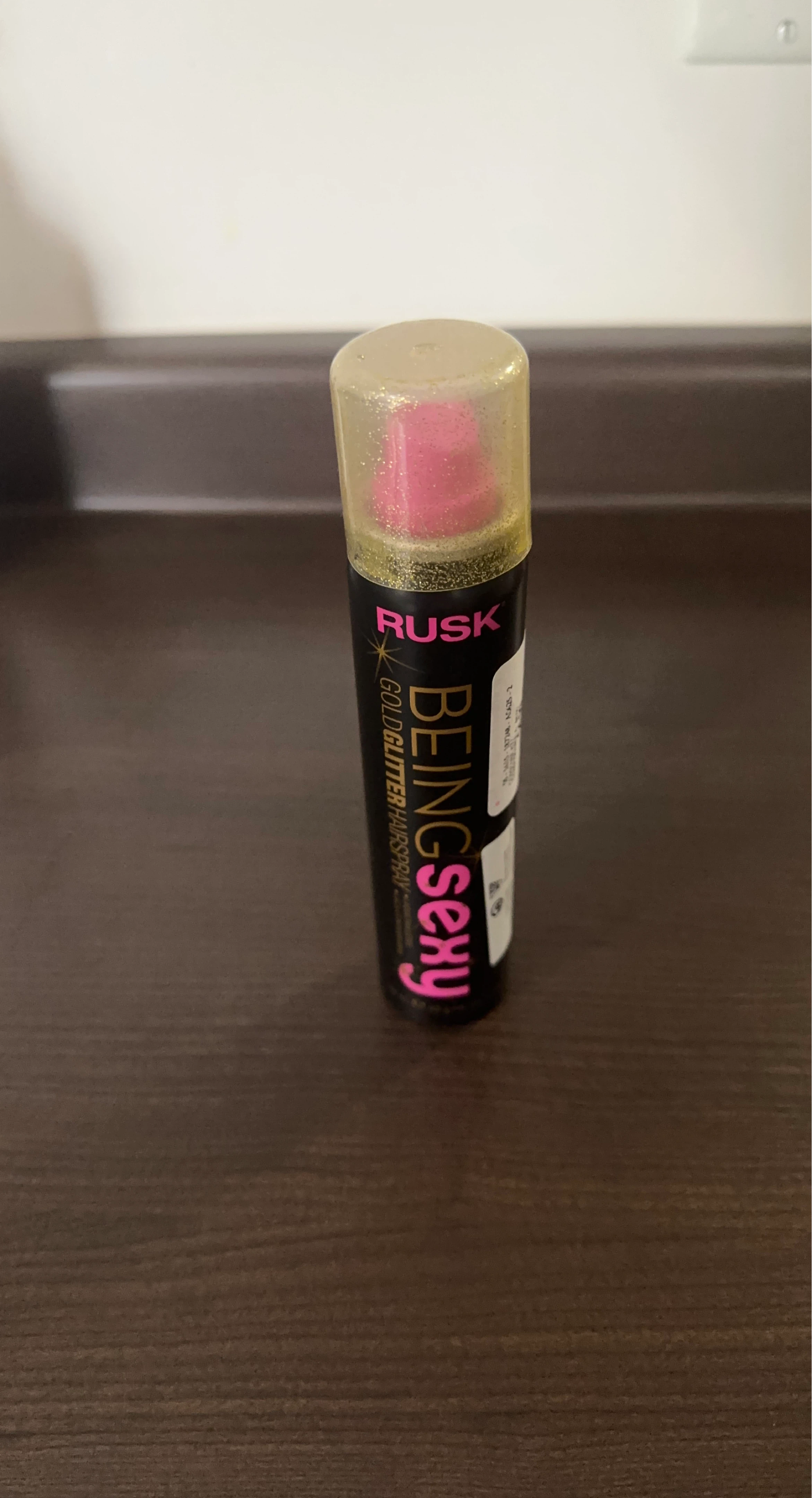 Rusk Being Sexy Gold Glitter Hairspray