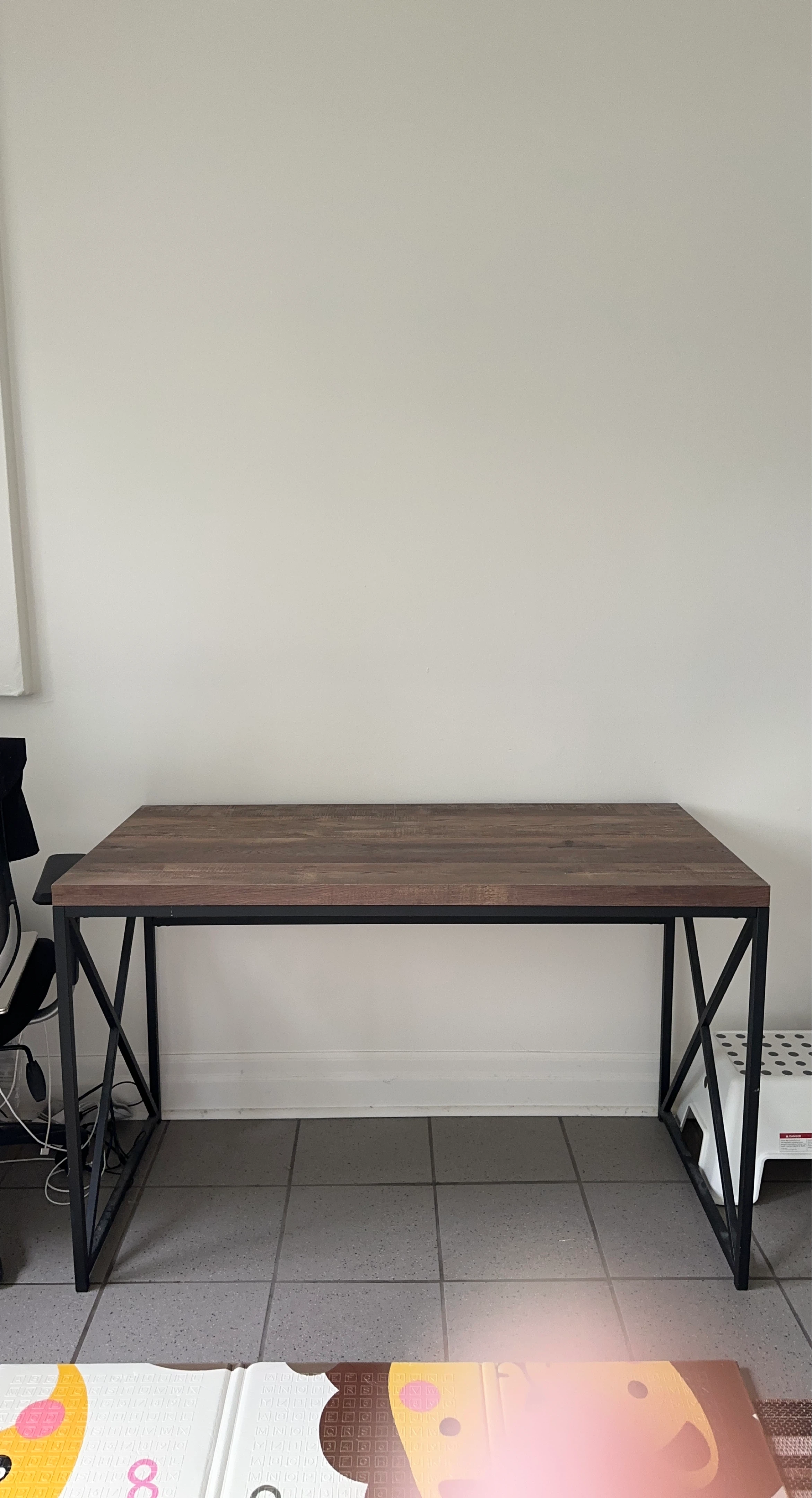 Wood Top Desk with Metal frame
