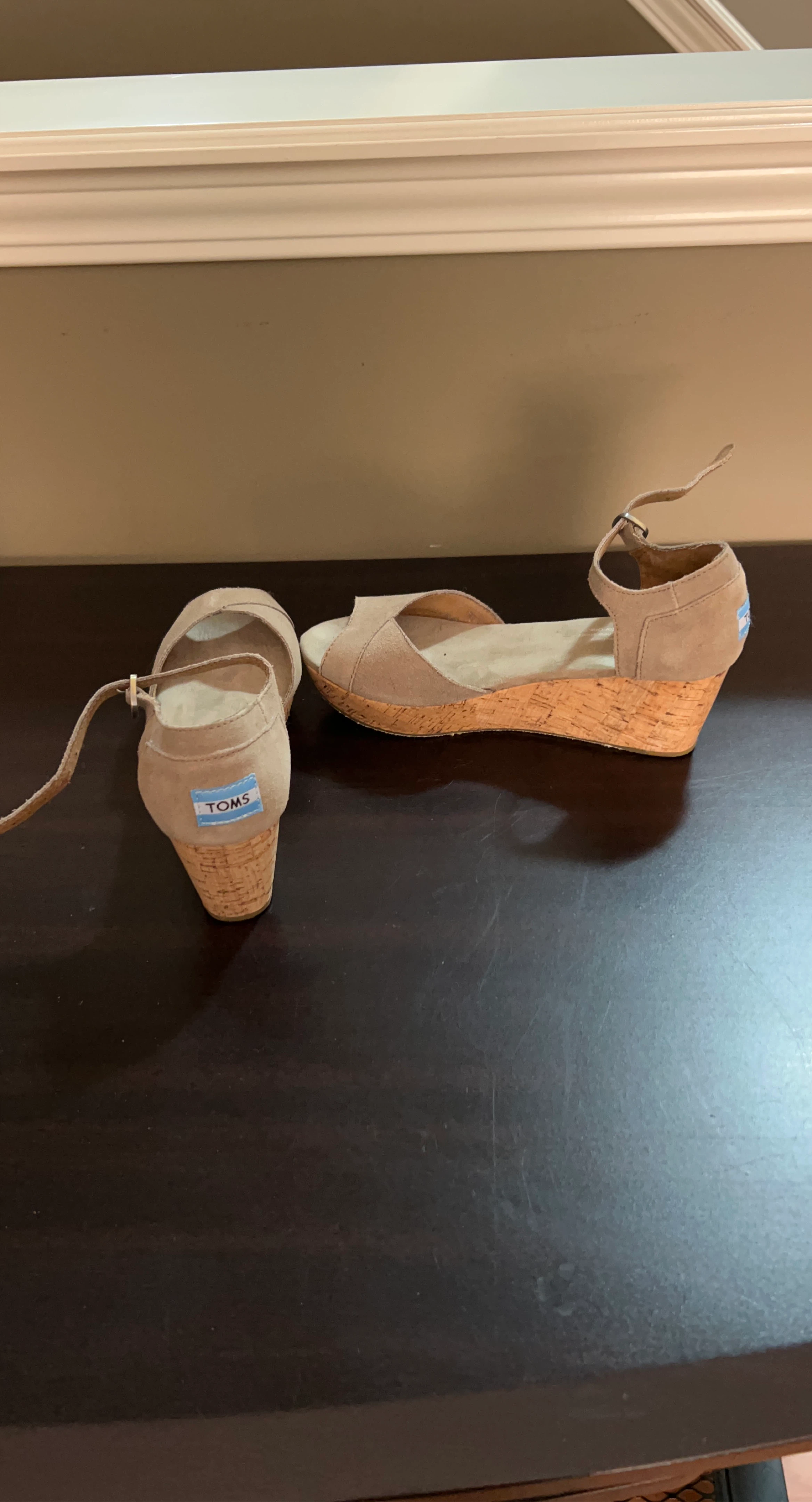TOMS Suede Wedge Sandals