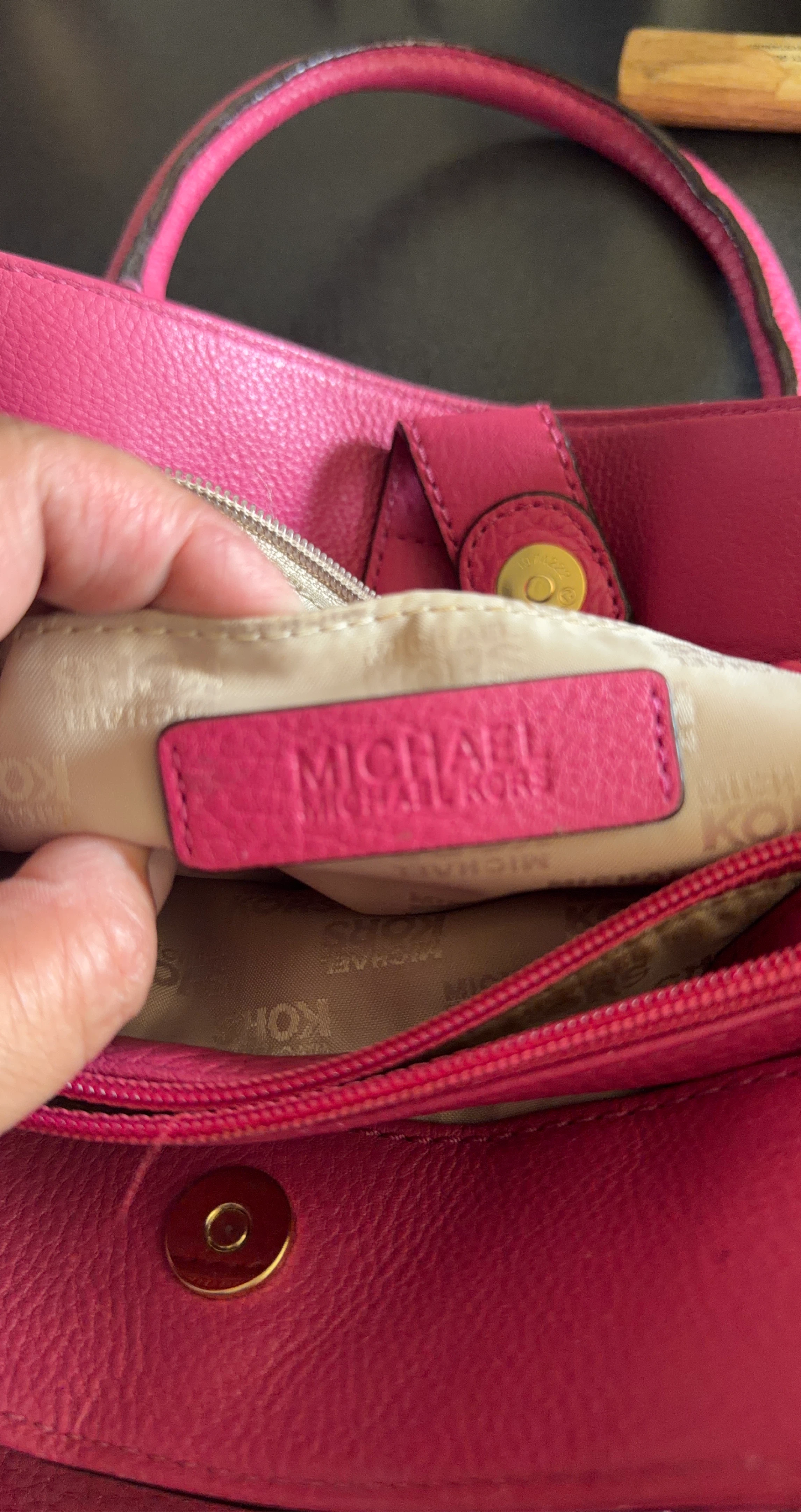 Michael Kors Pink Leather Tote Bag