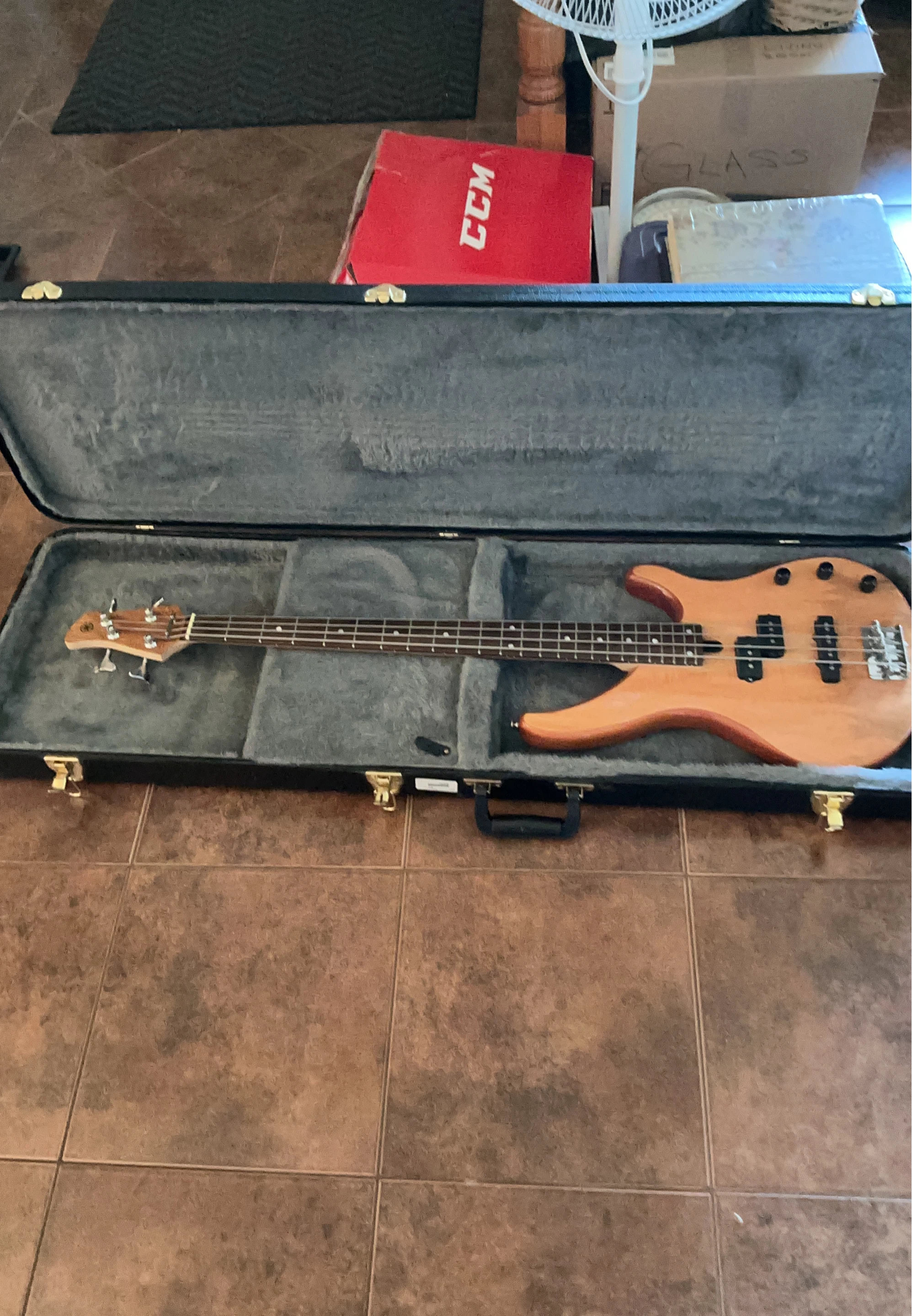 Electric Bass Guitar in Hard Case