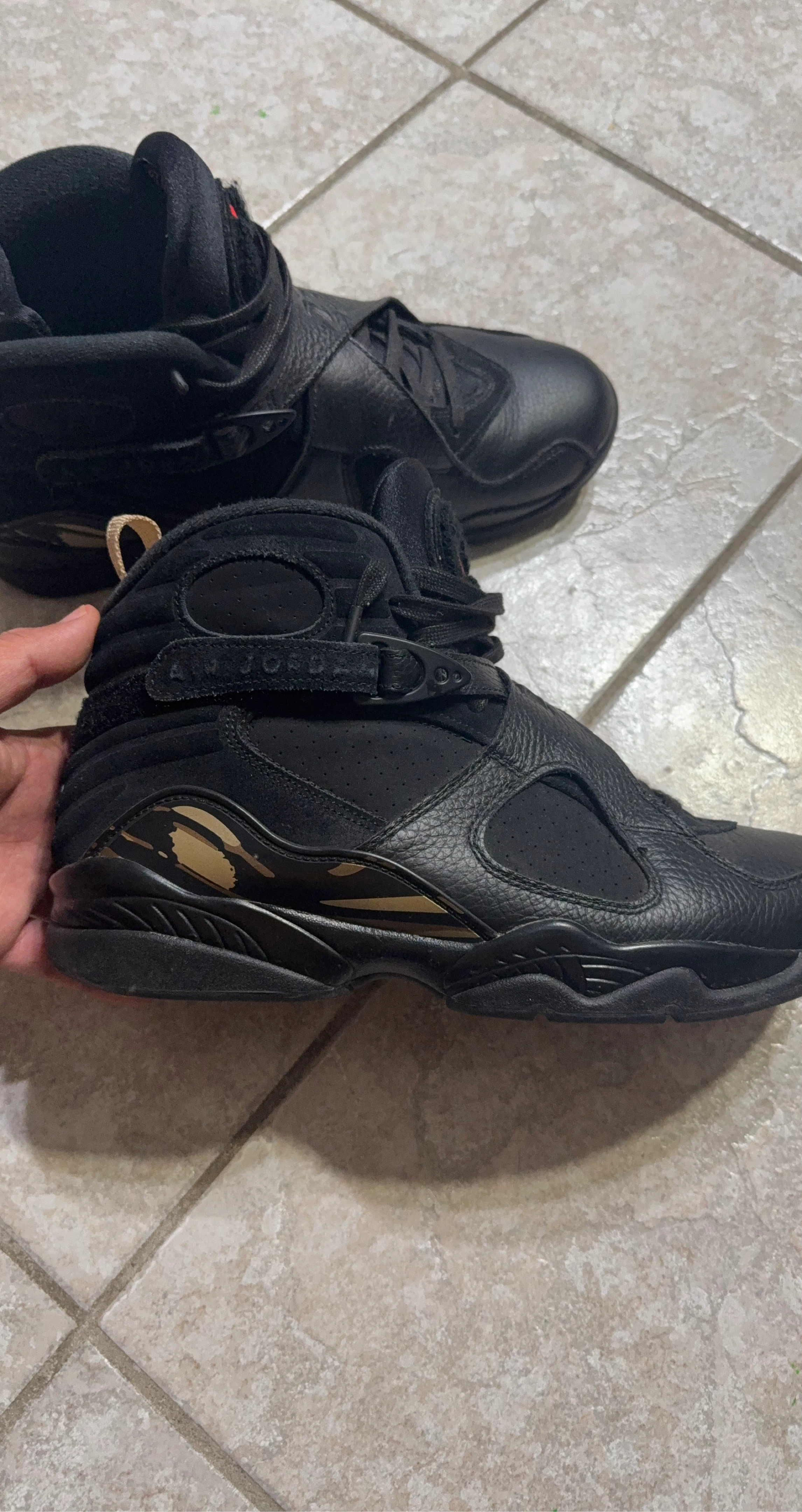 Air Jordan ovo 8 Retro Black Gold Men's Shoes