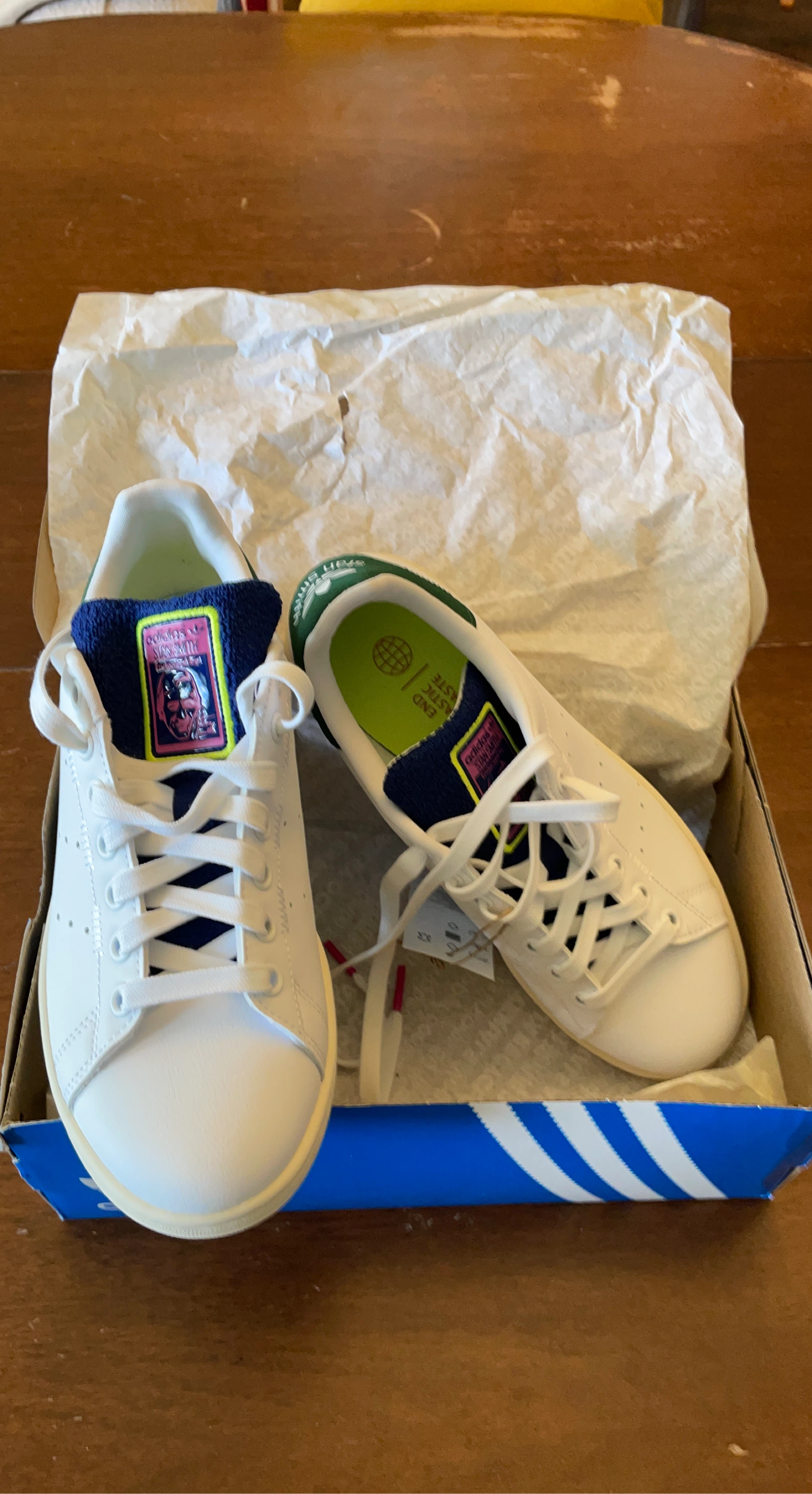 Adidas Stan Smith W White Green Shoes Size 5