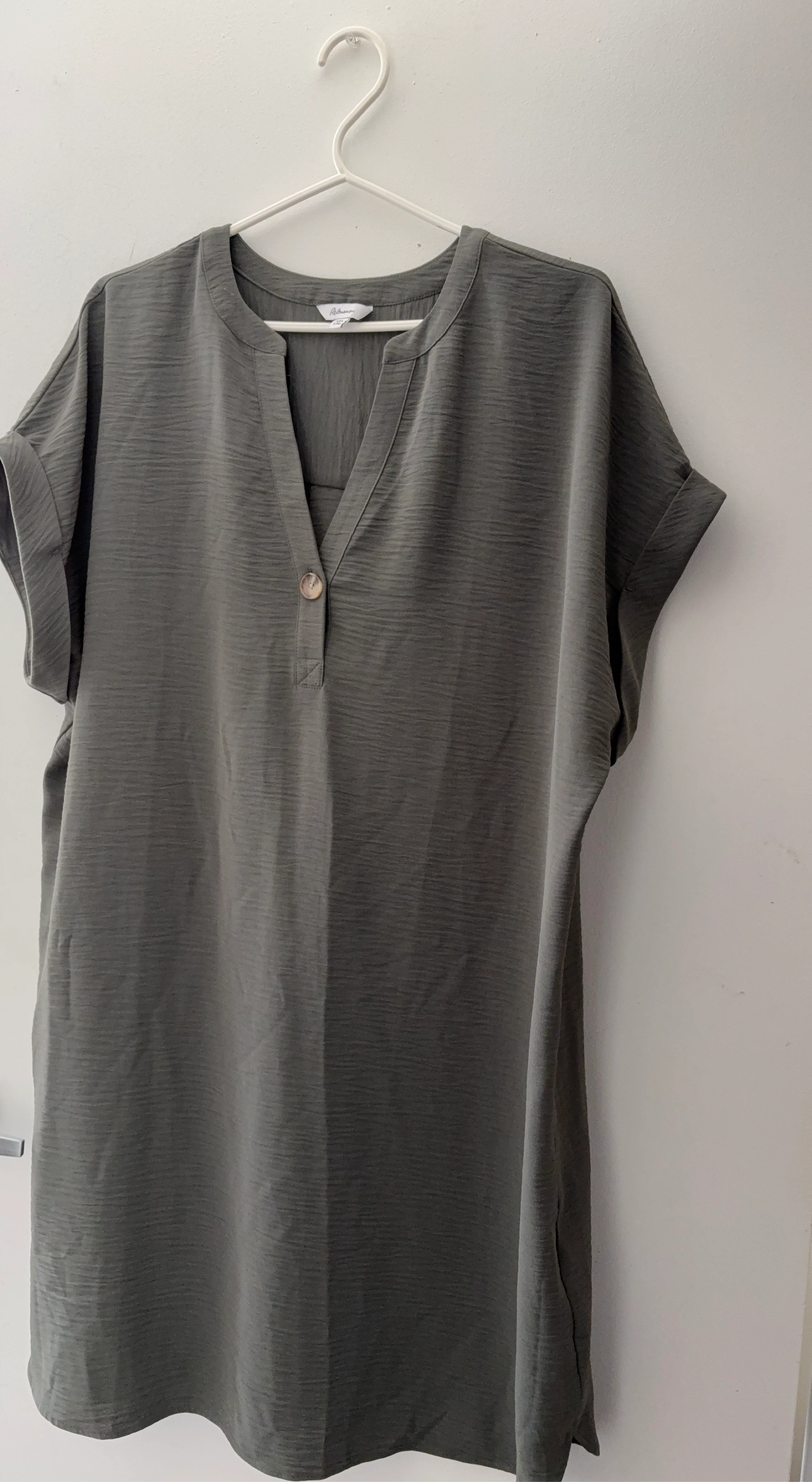 Reitmans Women’s Green Textured Shirt Dress Size Medium