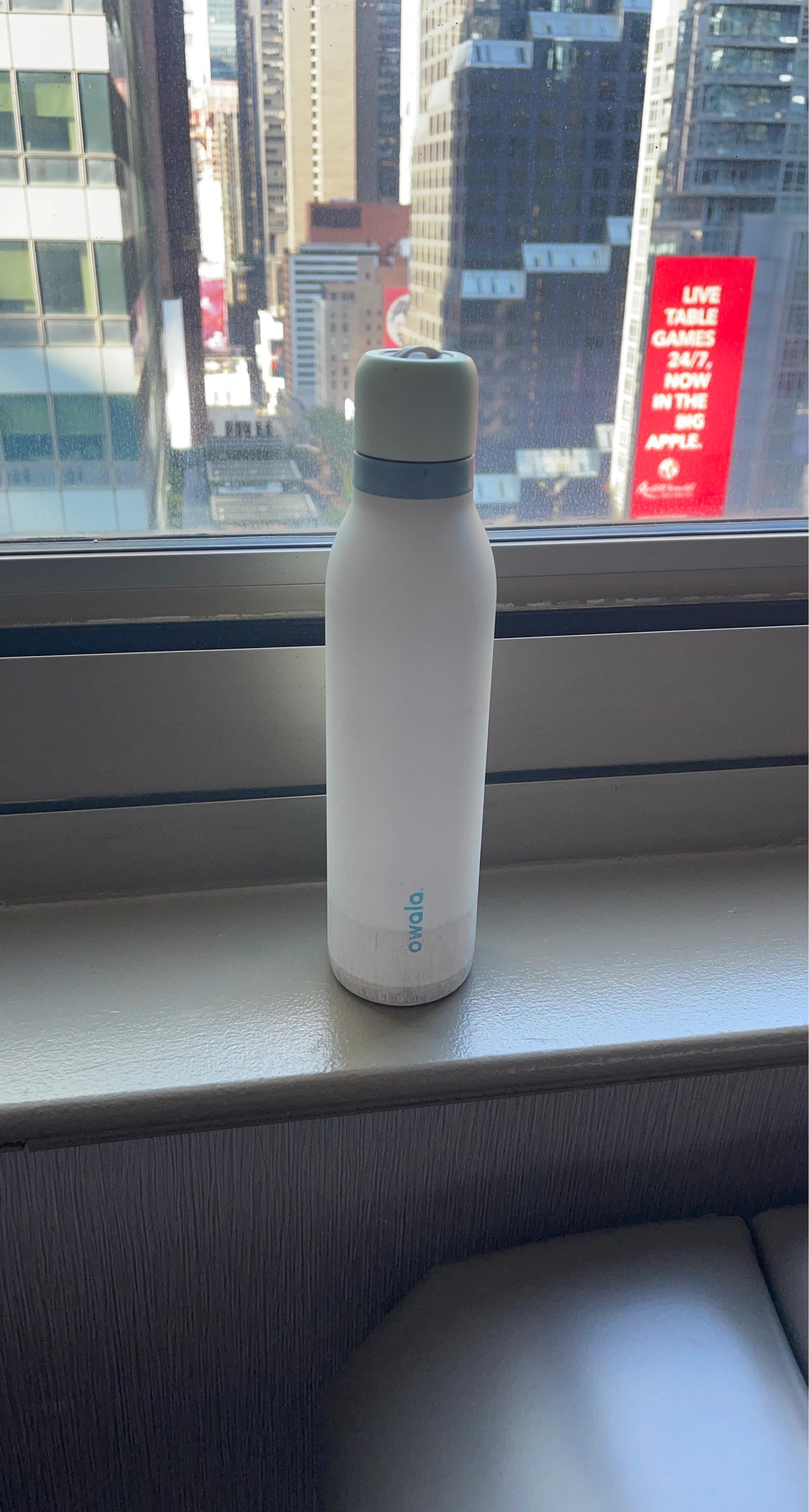 Owala Water Bottle - White & Teal