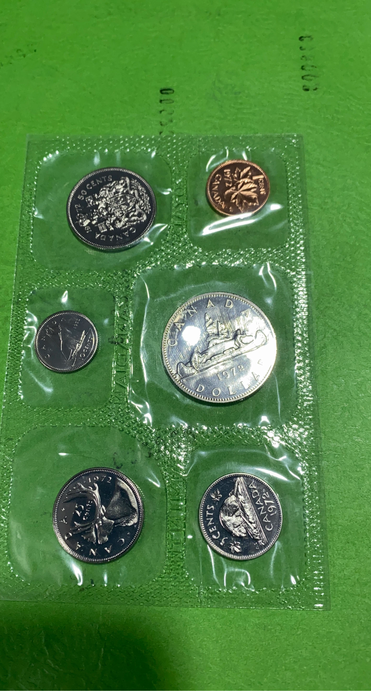 1972 Canadian Coin Collection - 5 Coin Set