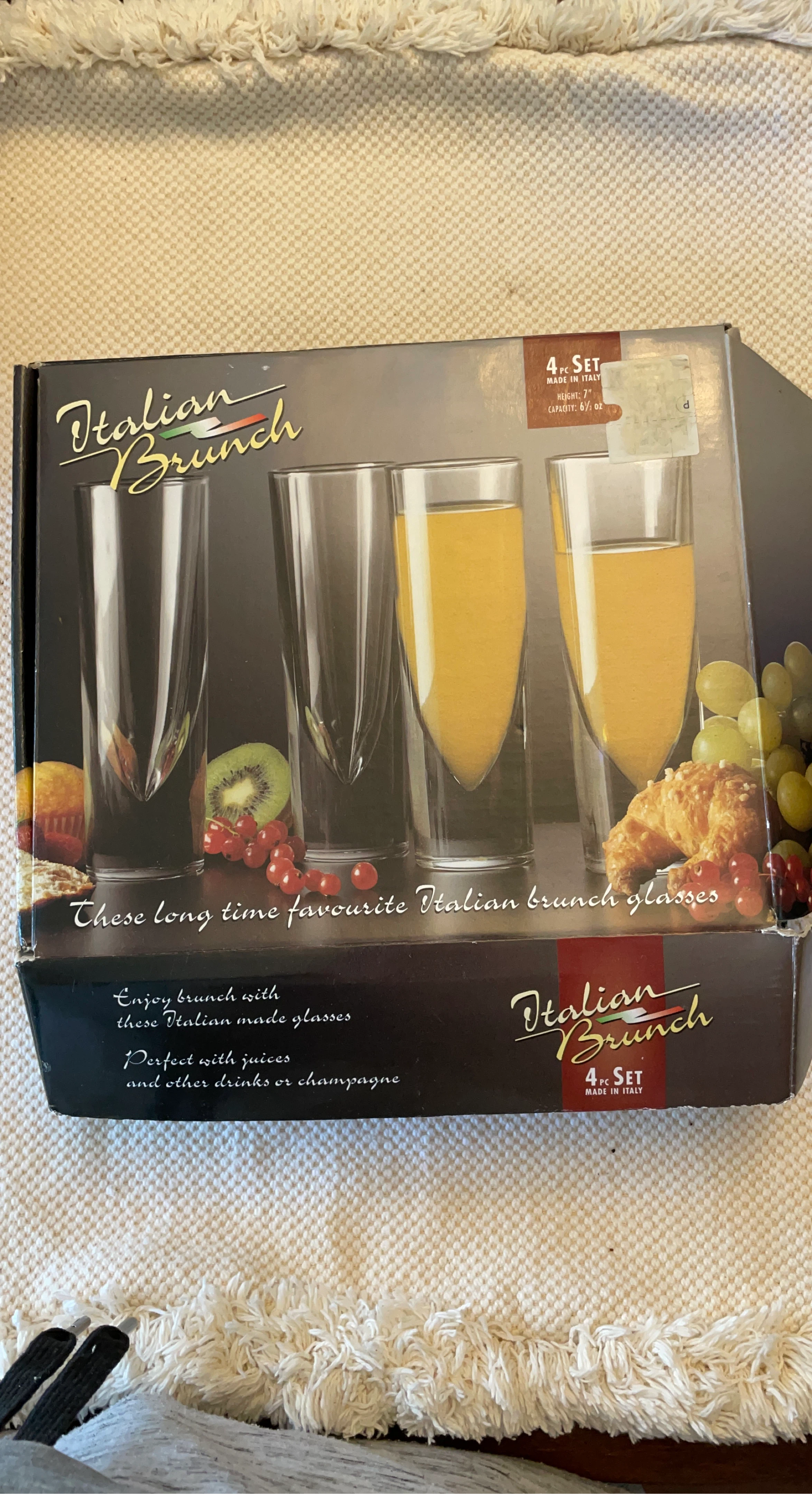 Italian Brunch 3 Pc Set Long Drink Glasses