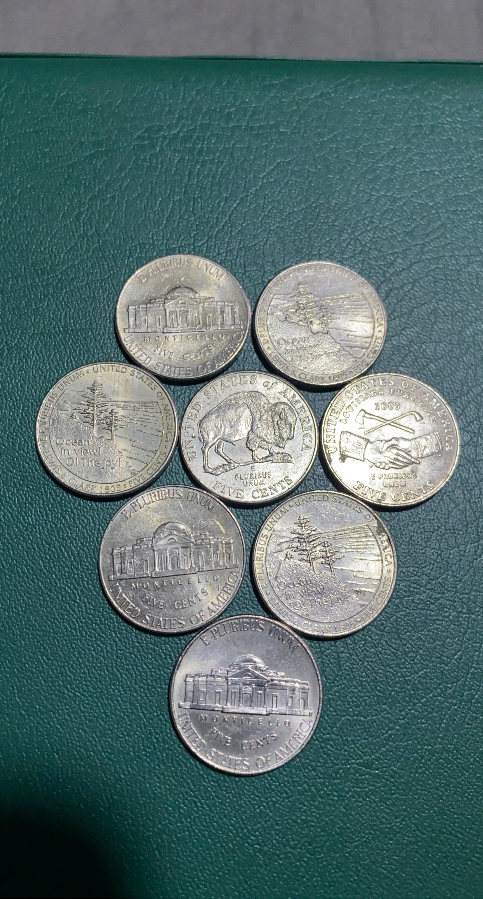 Collection of 8 US Nickel Coins