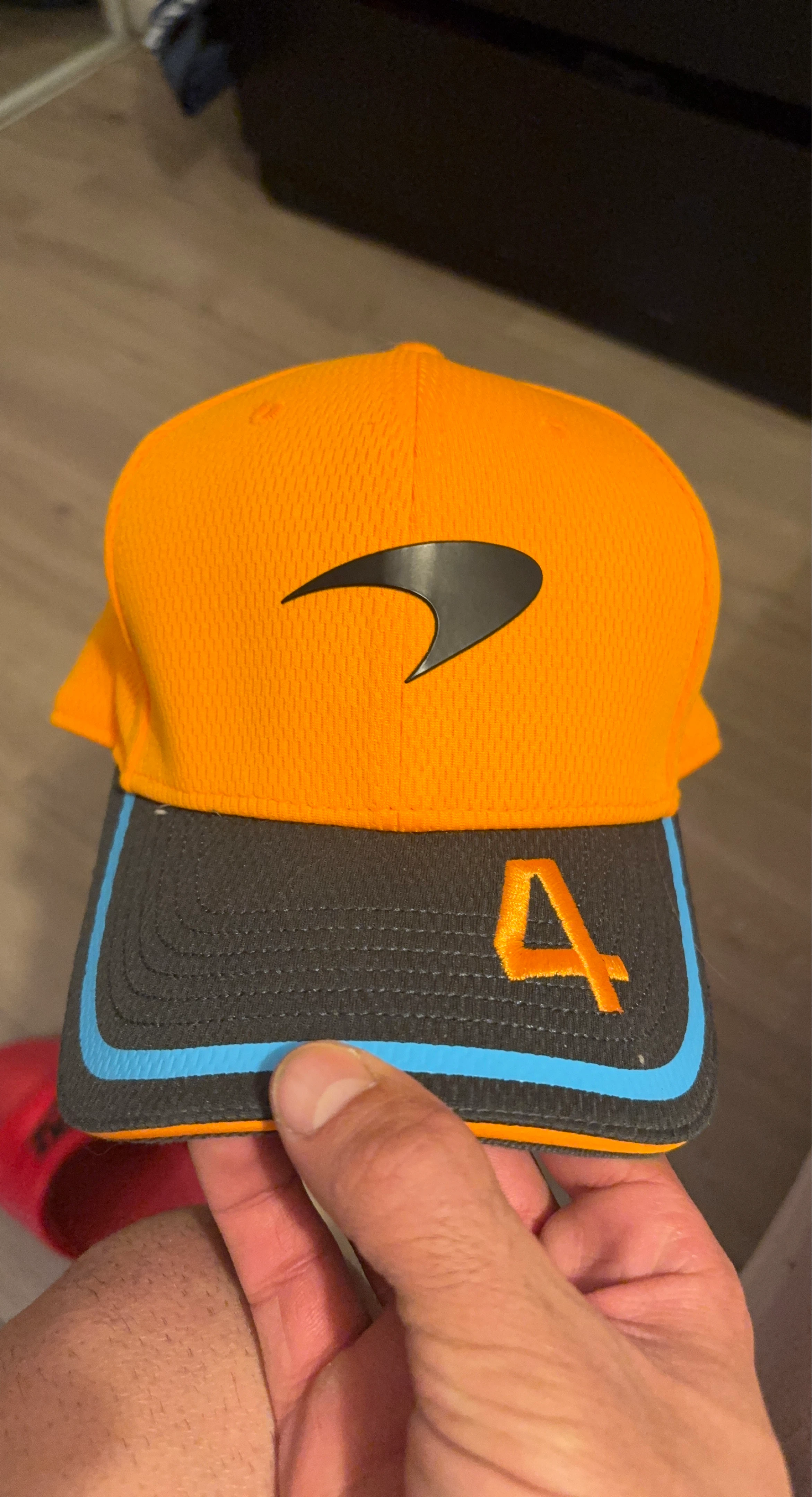 McLaren Formula 1 Orange and Grey "4" Hat