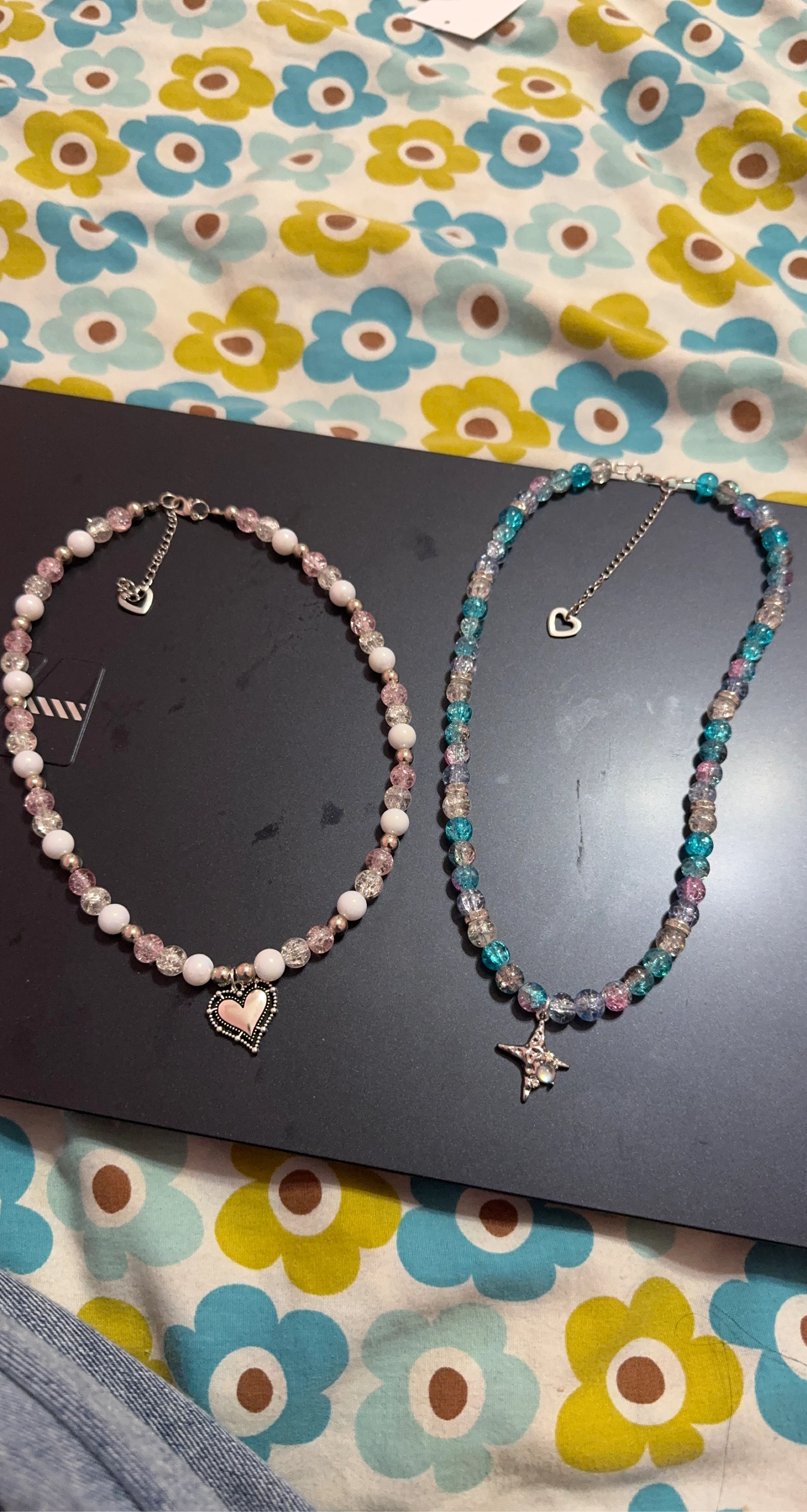 Beaded Necklaces with Charms (Set of 2)