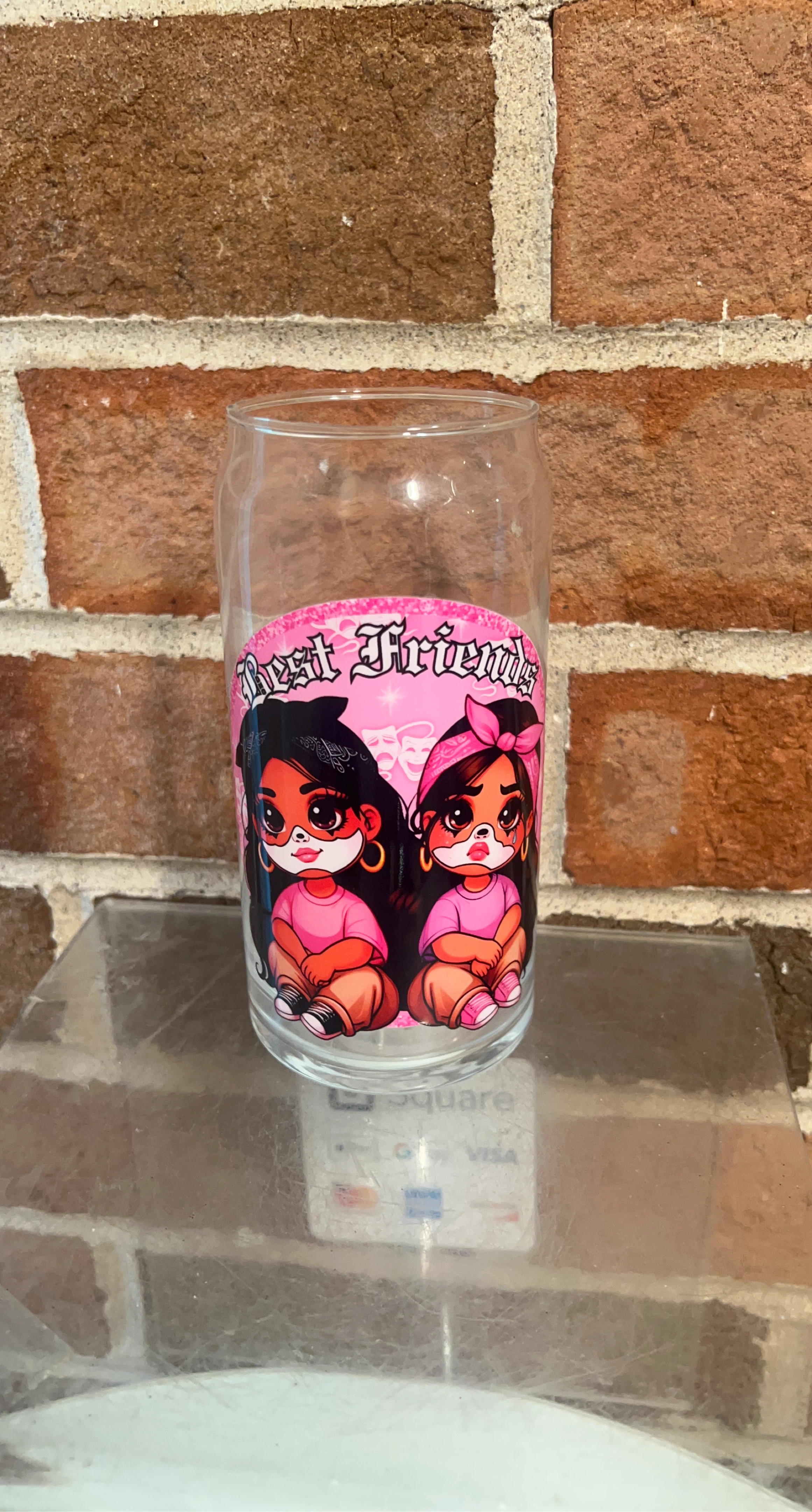 Best Friends Glass Tumbler