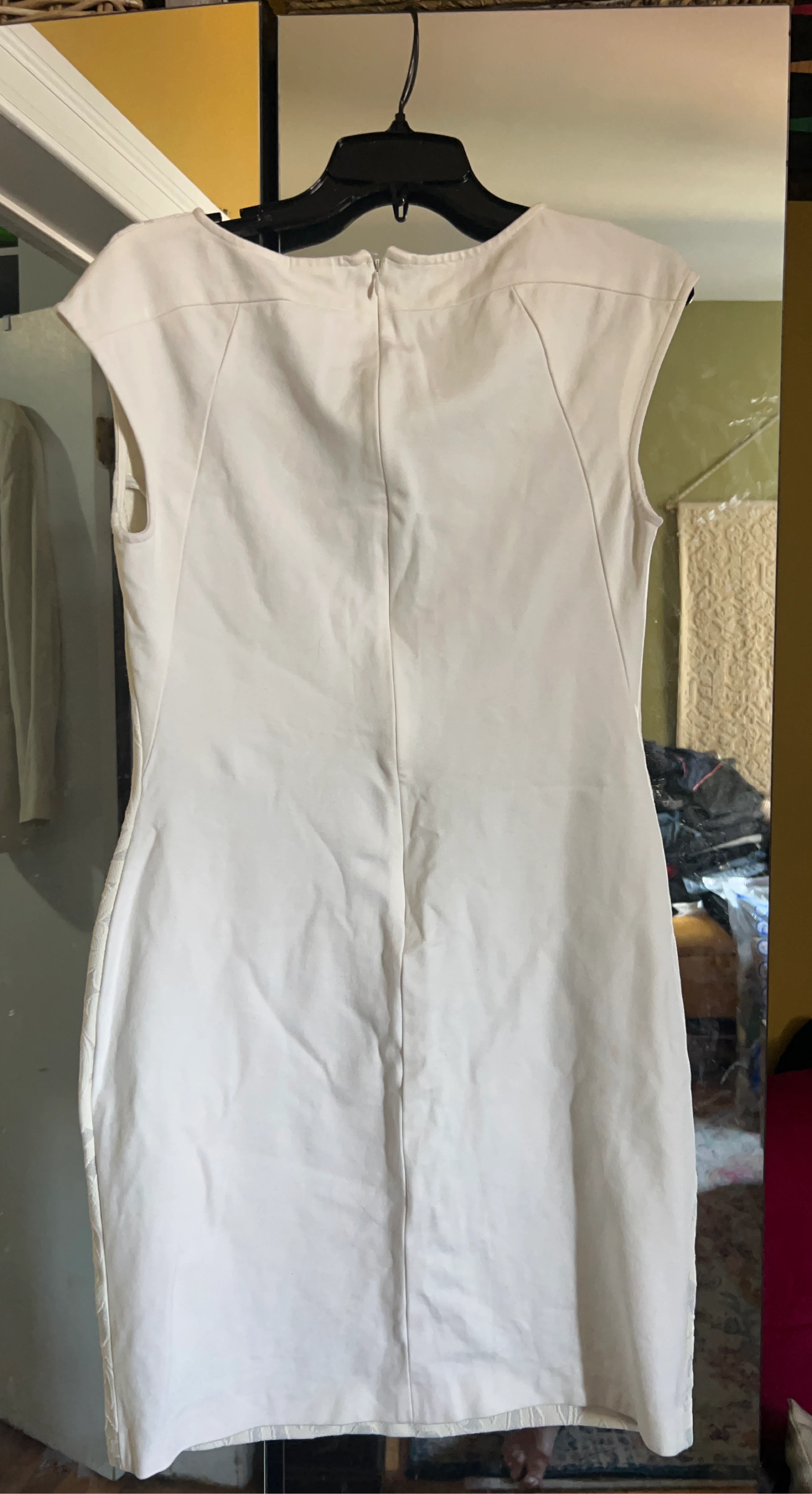 White Cap Sleeve Sheath Dress
