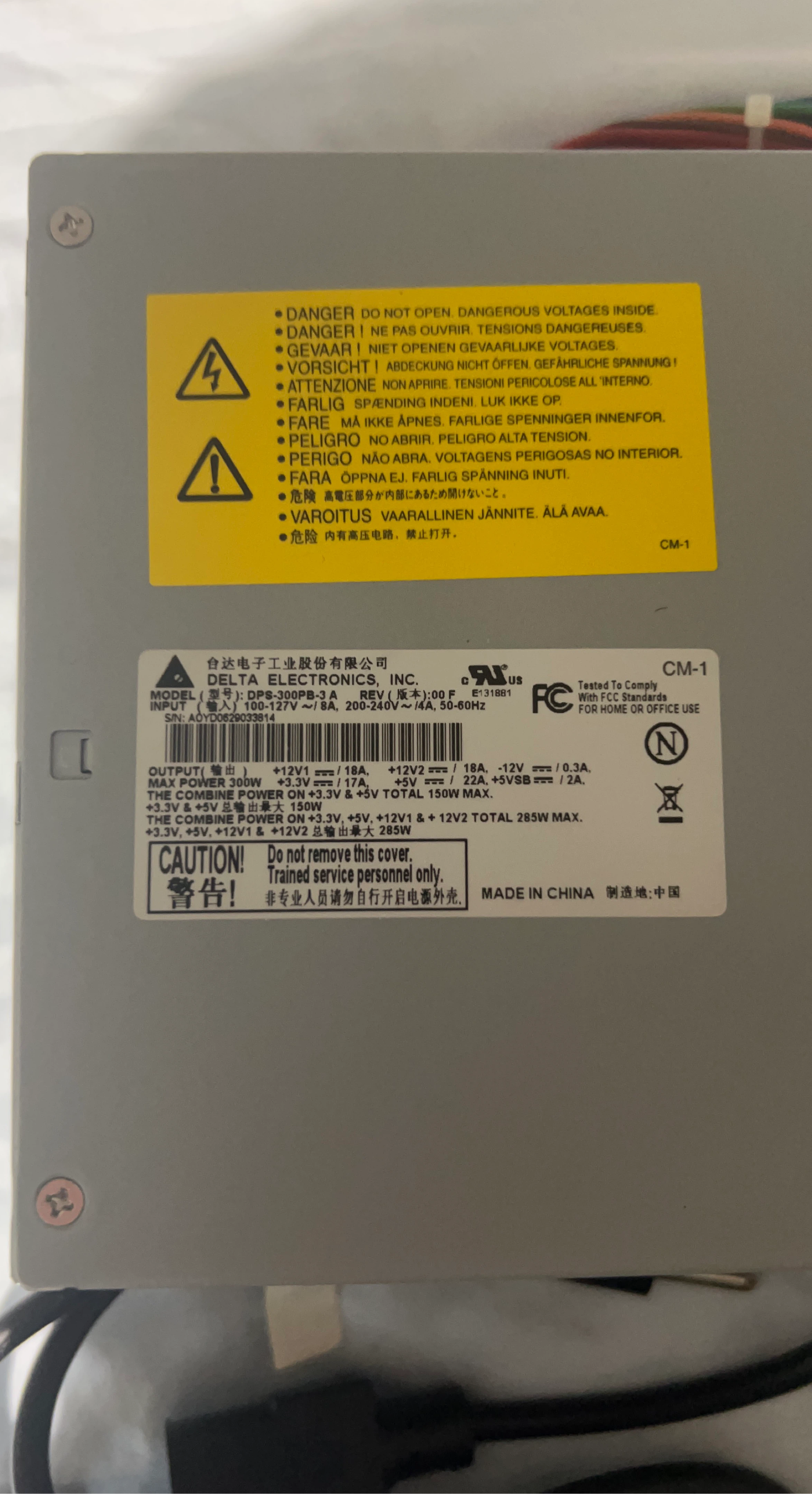 Delta Electronics DPS-300PB-3A Power Supply