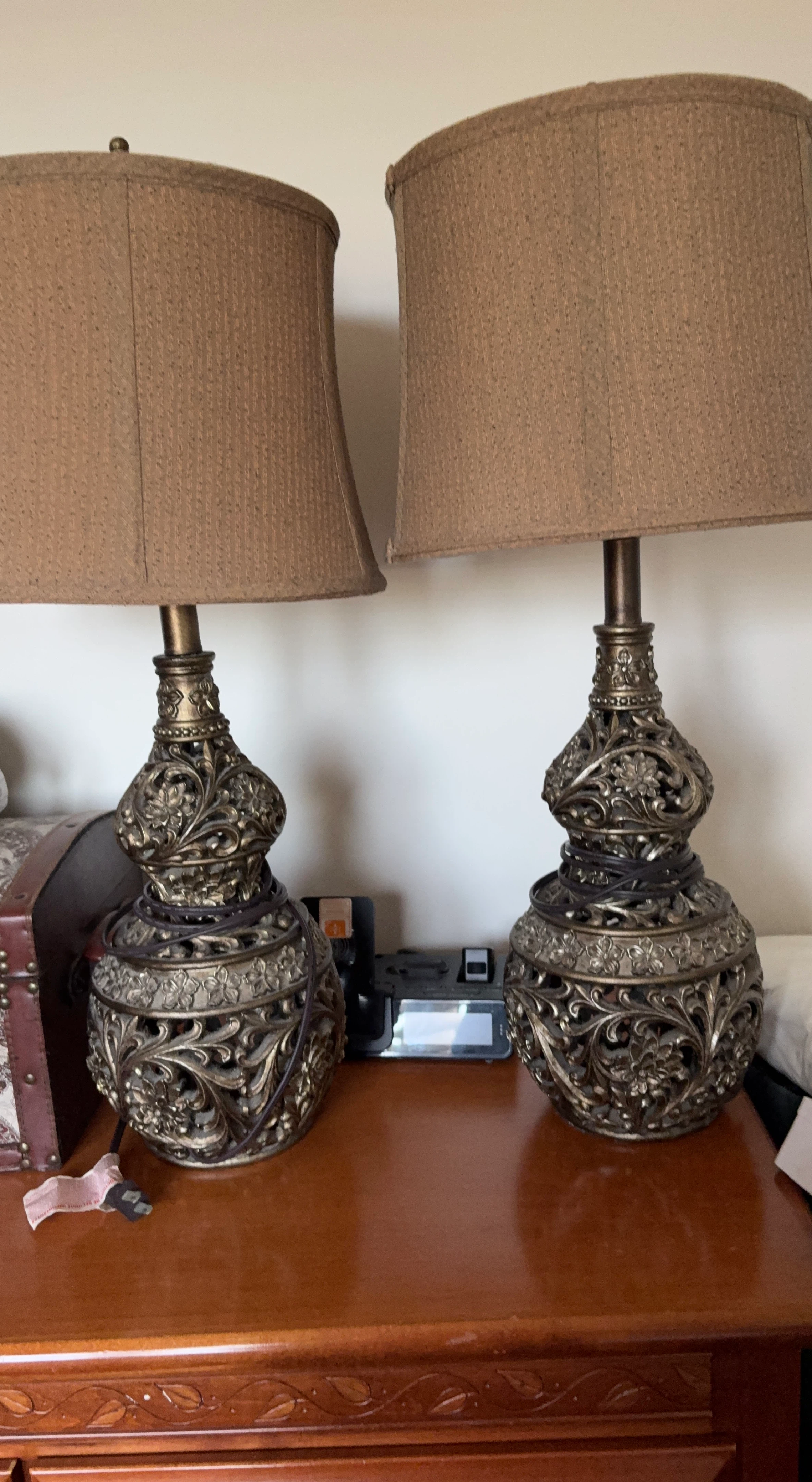 Pair of Ornate Vintage Table Lamps