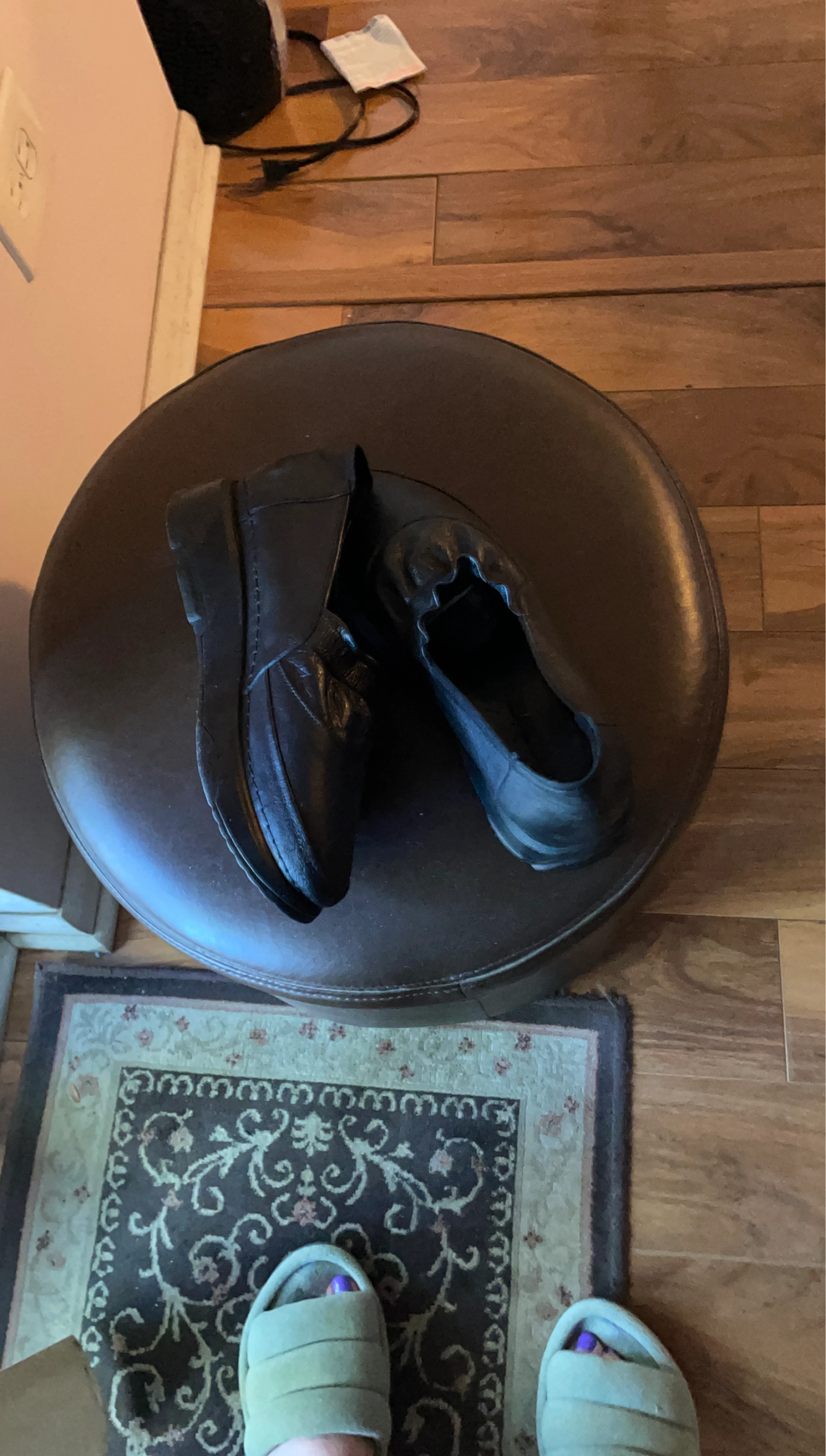 Black Leather Loafers
