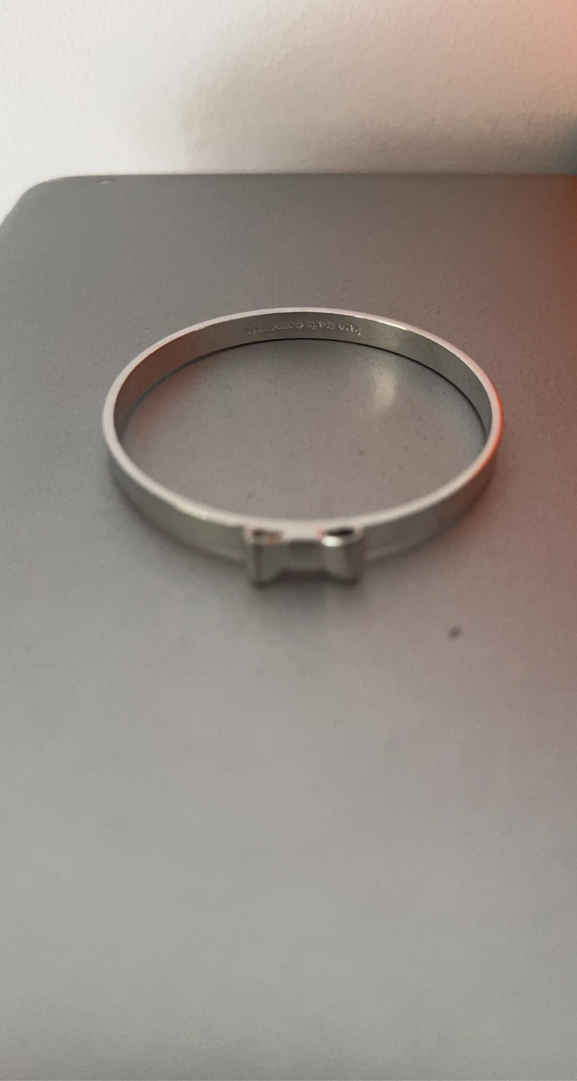 Kate Spade Silver Tone Bow Bangle Bracelet - photo 4