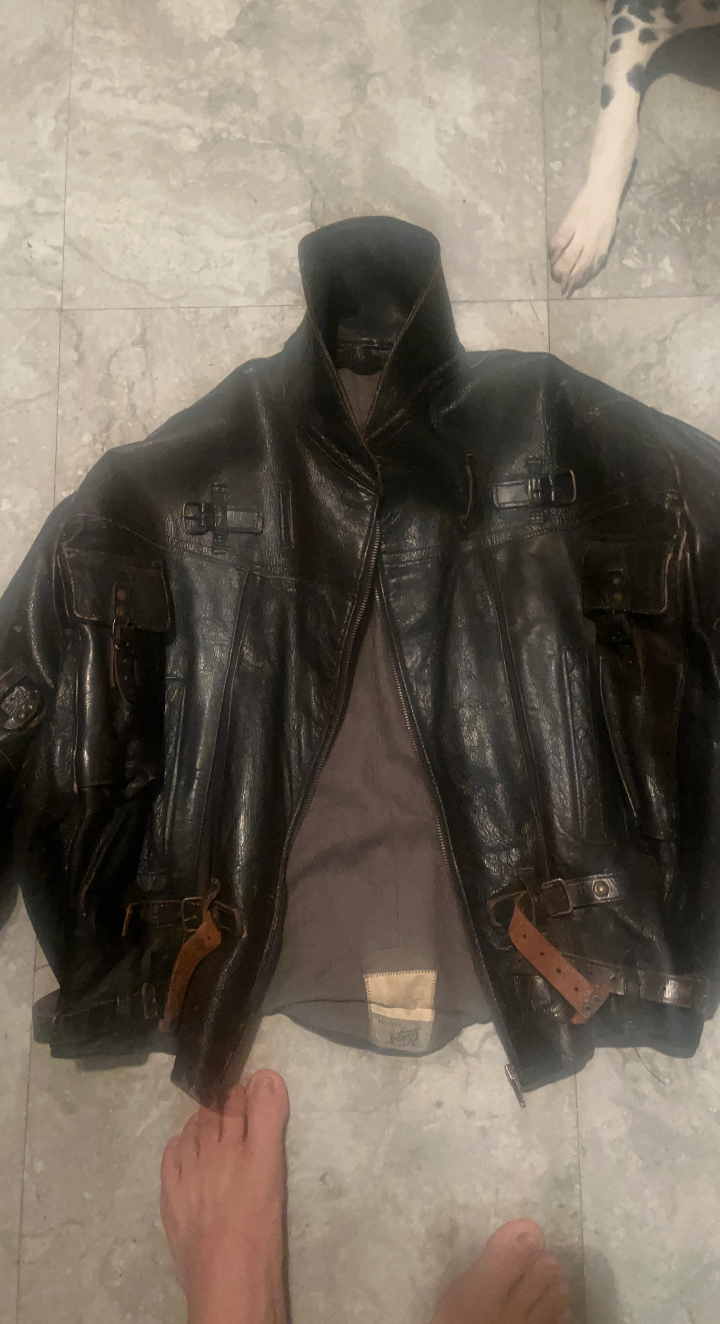 Vintage Brown Leather Motorcycle Jacket