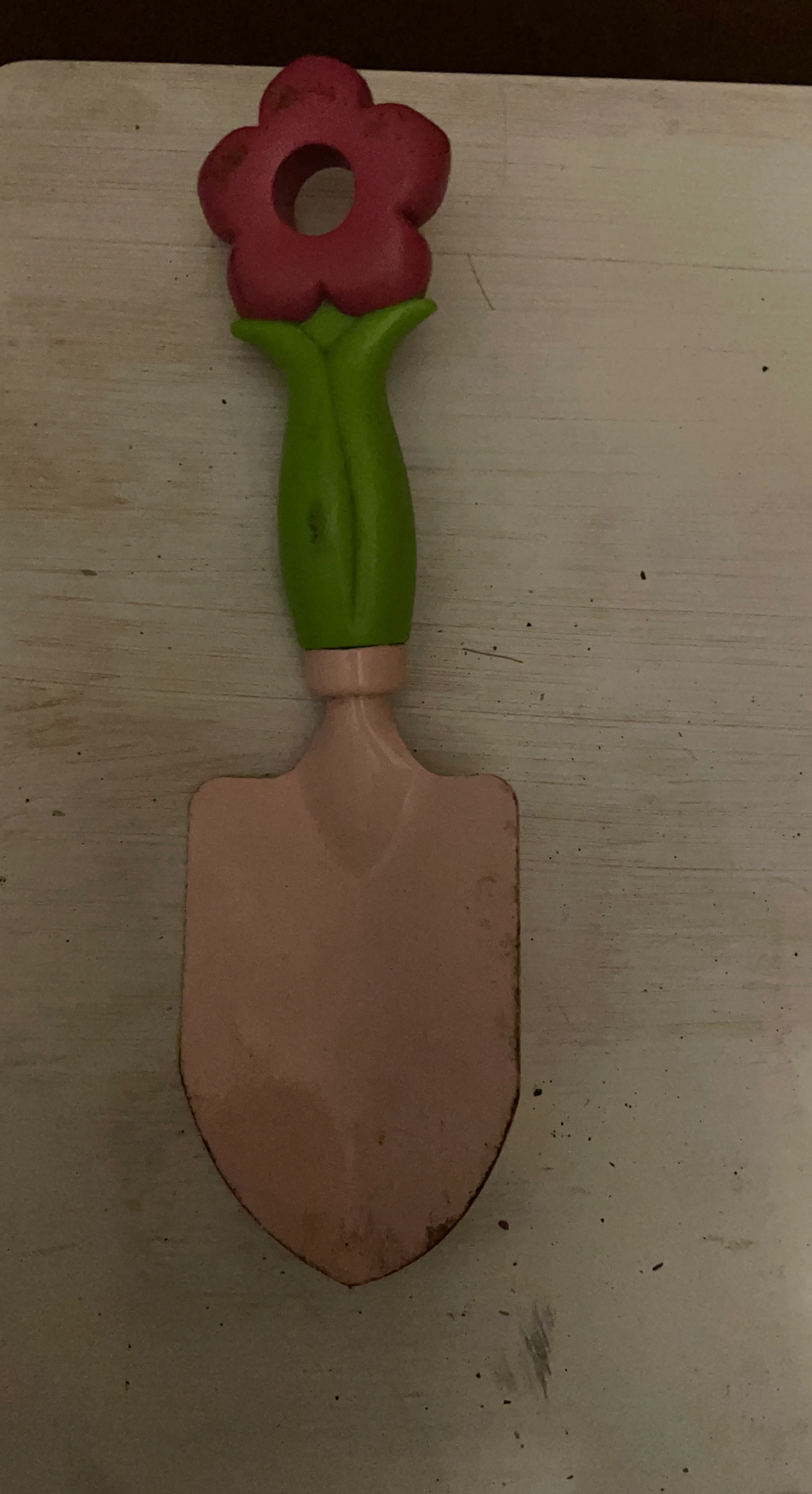 Pink and Green Flower Garden Trowel