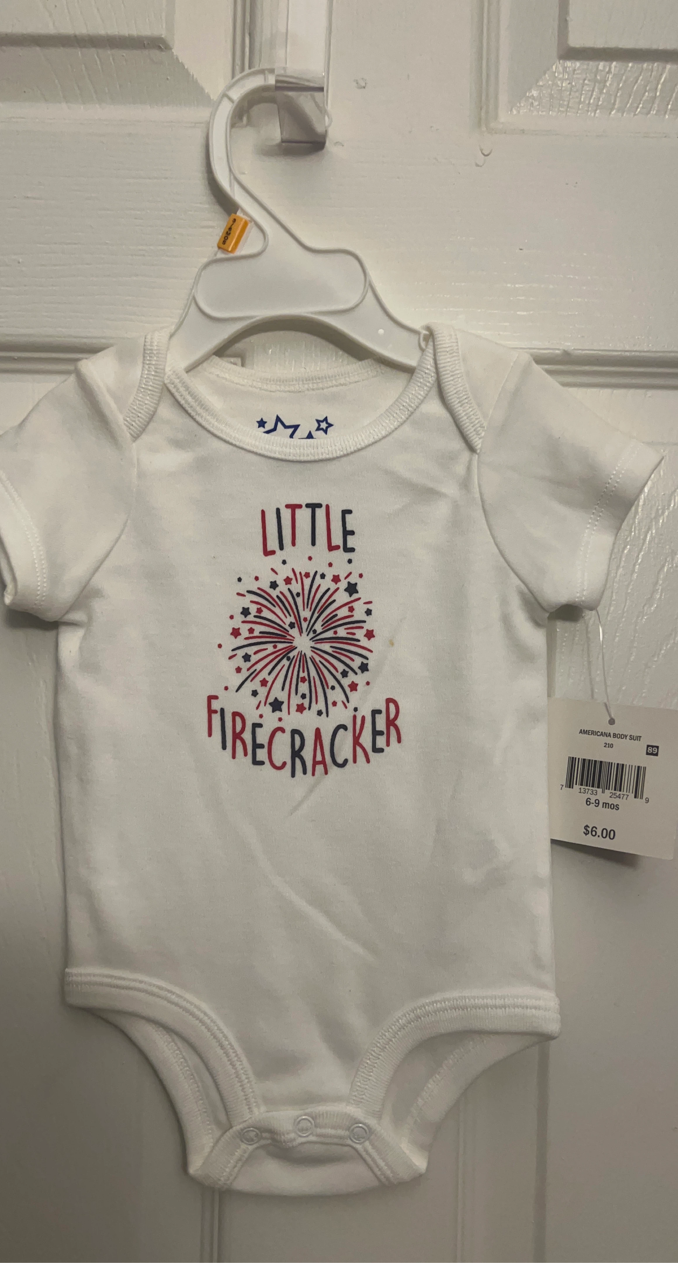Little Firecracker Americana Bodysuit 6-9 mos