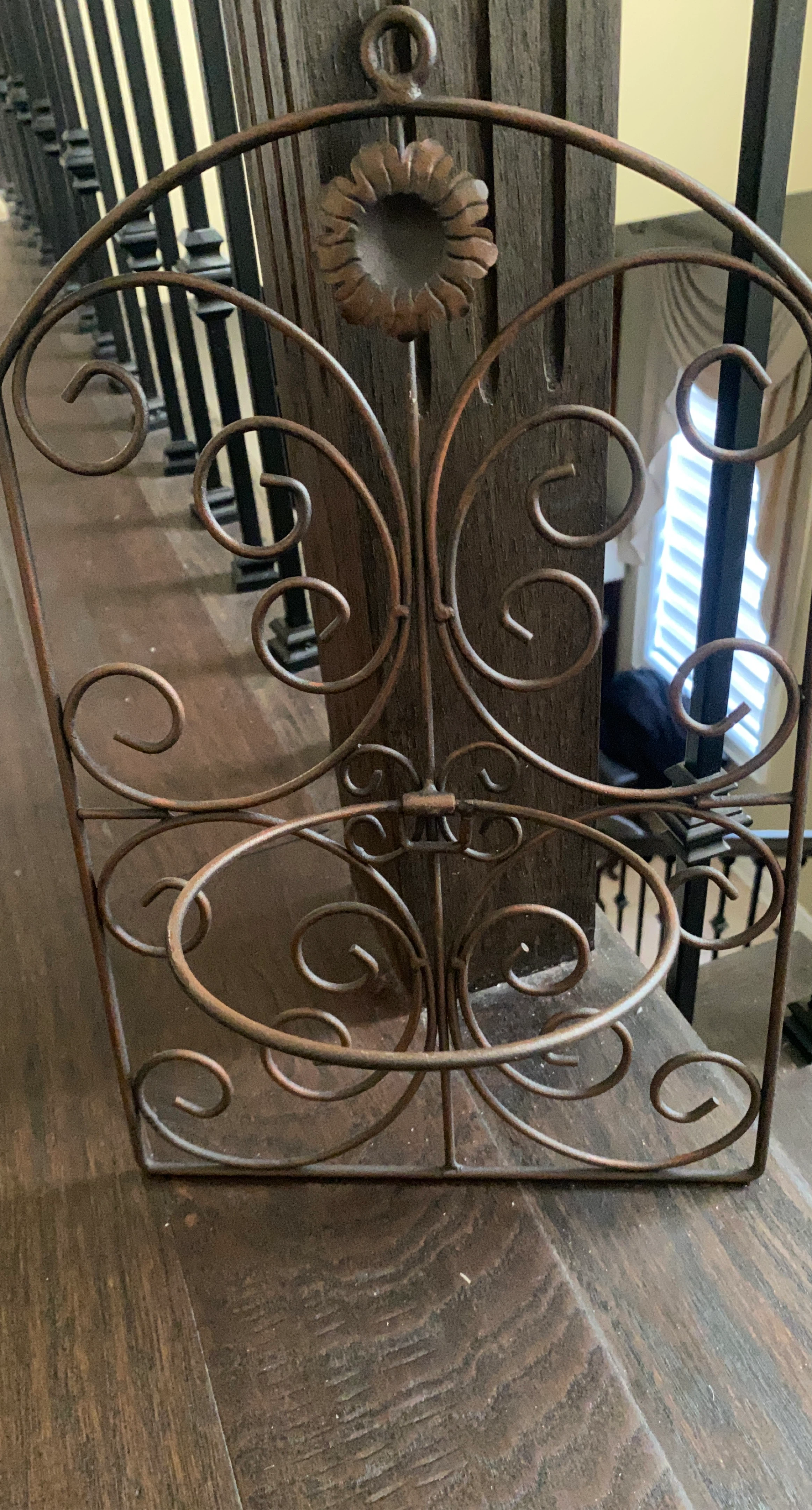 Ornate Metal Scrollwork Plant Stand (2)
