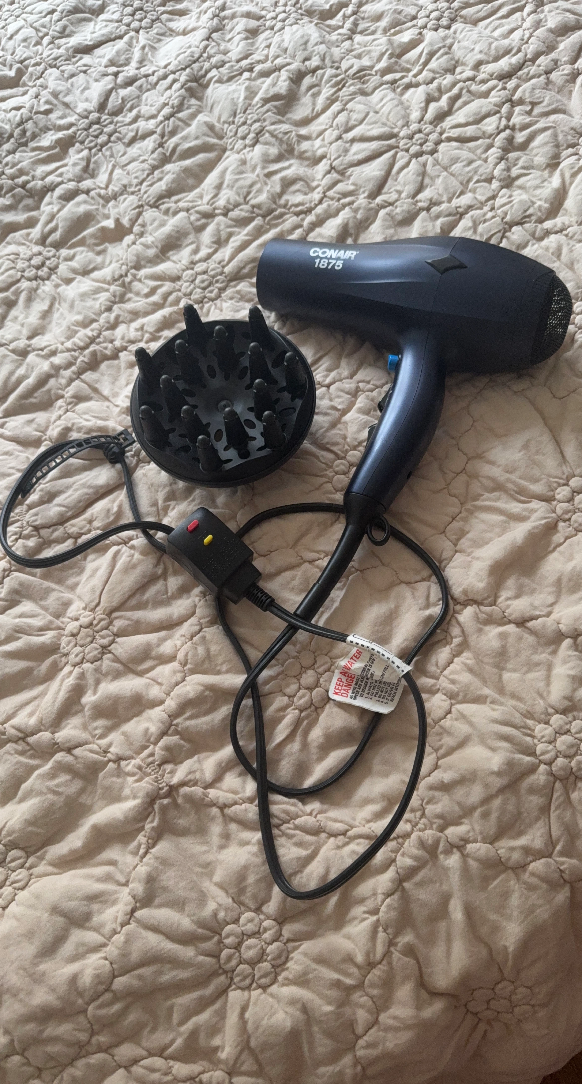 Conair 1875 Watt Hair Dryer with Diffuser