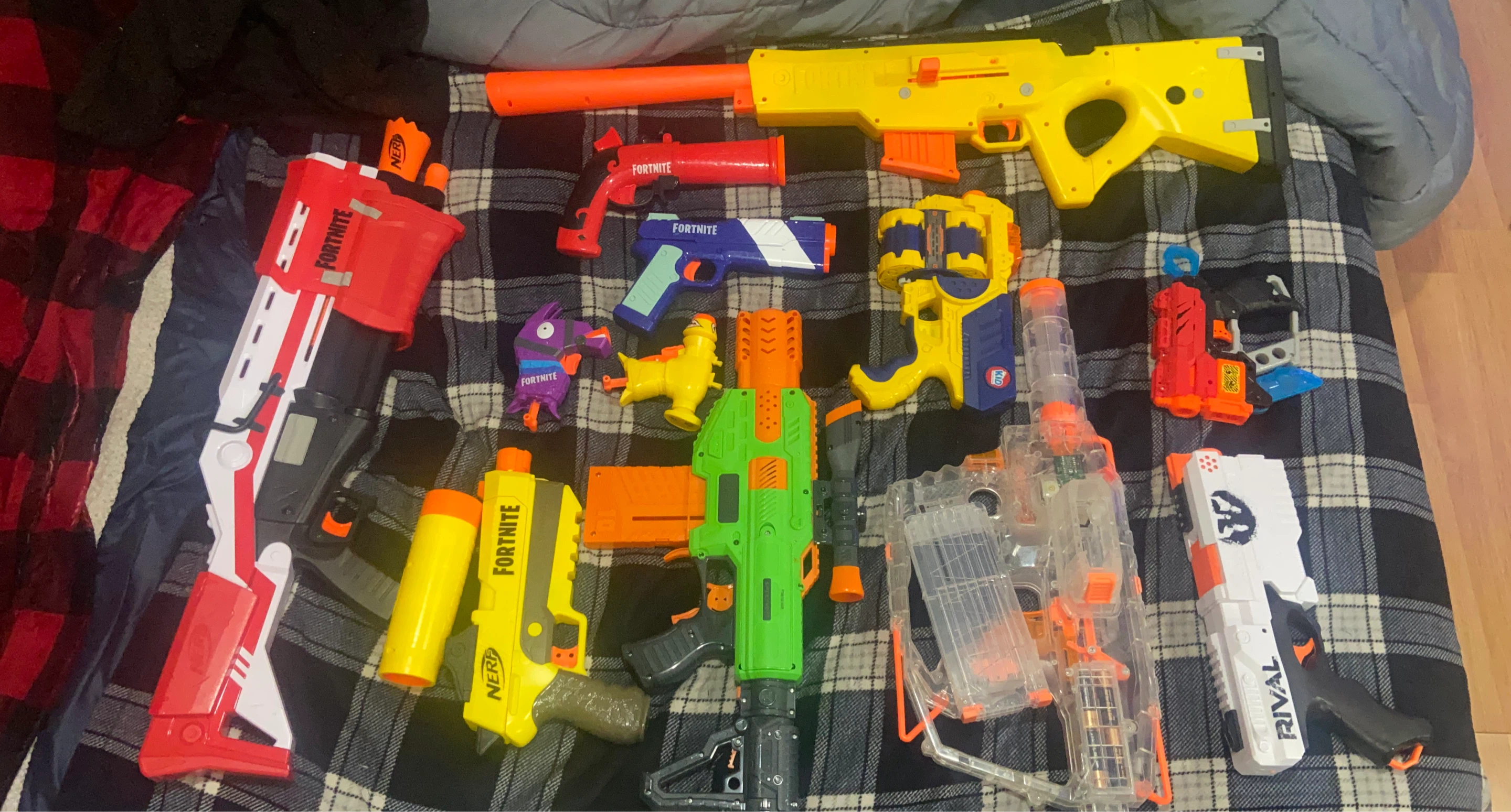 Assorted Nerf Fortnite and Rival Blasters