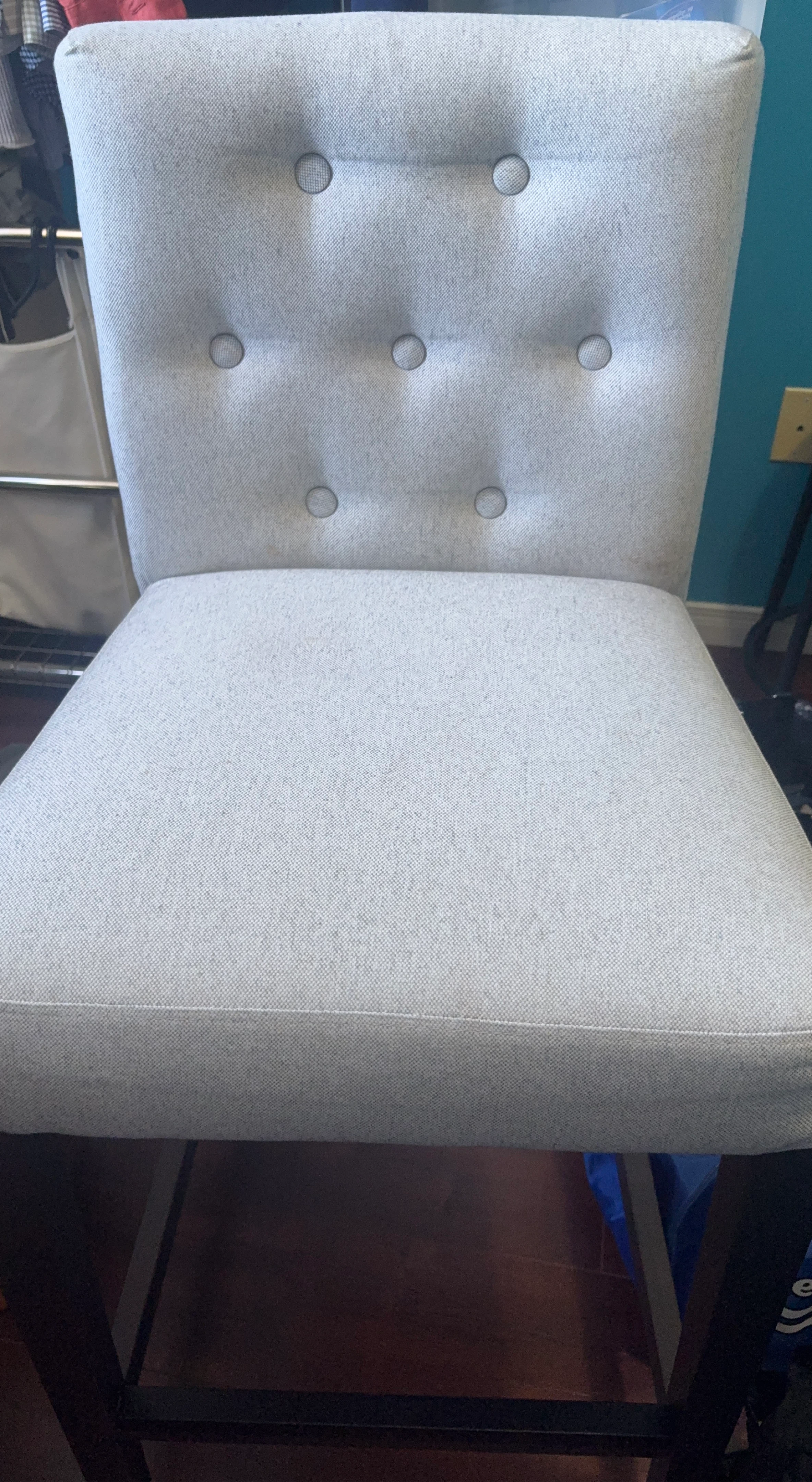 Light Grey Tufted Accent Chair