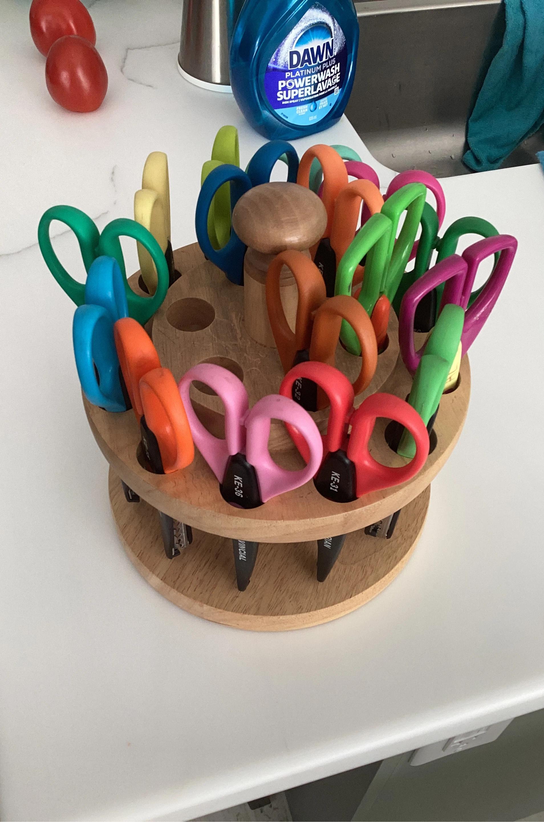 Kids Craft Scissors Set with Rotating Stand
