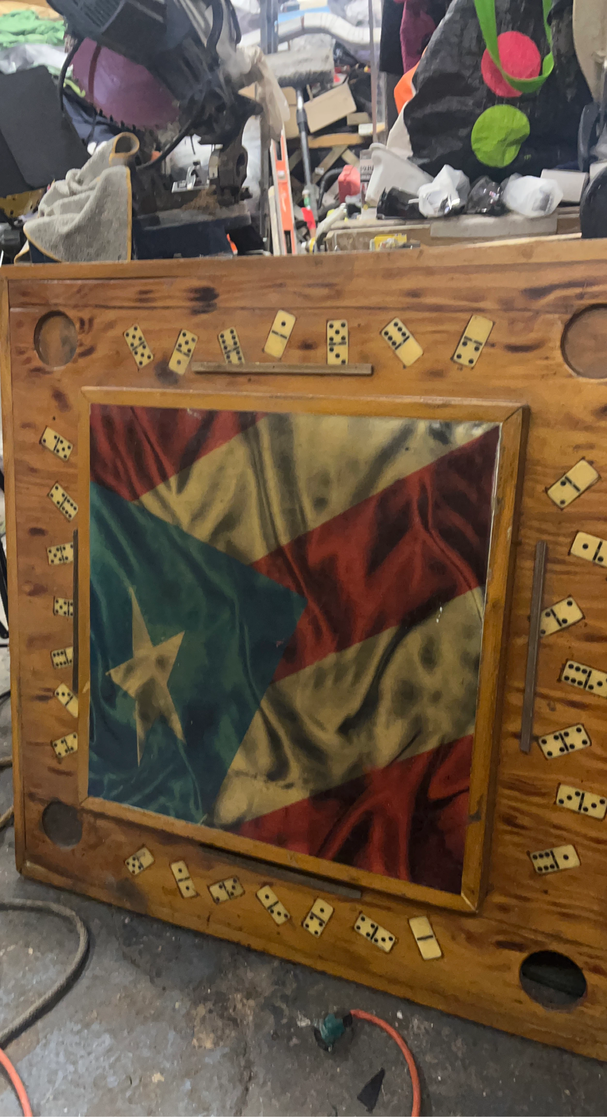Dominos Table with Puerto Rican Flag Design