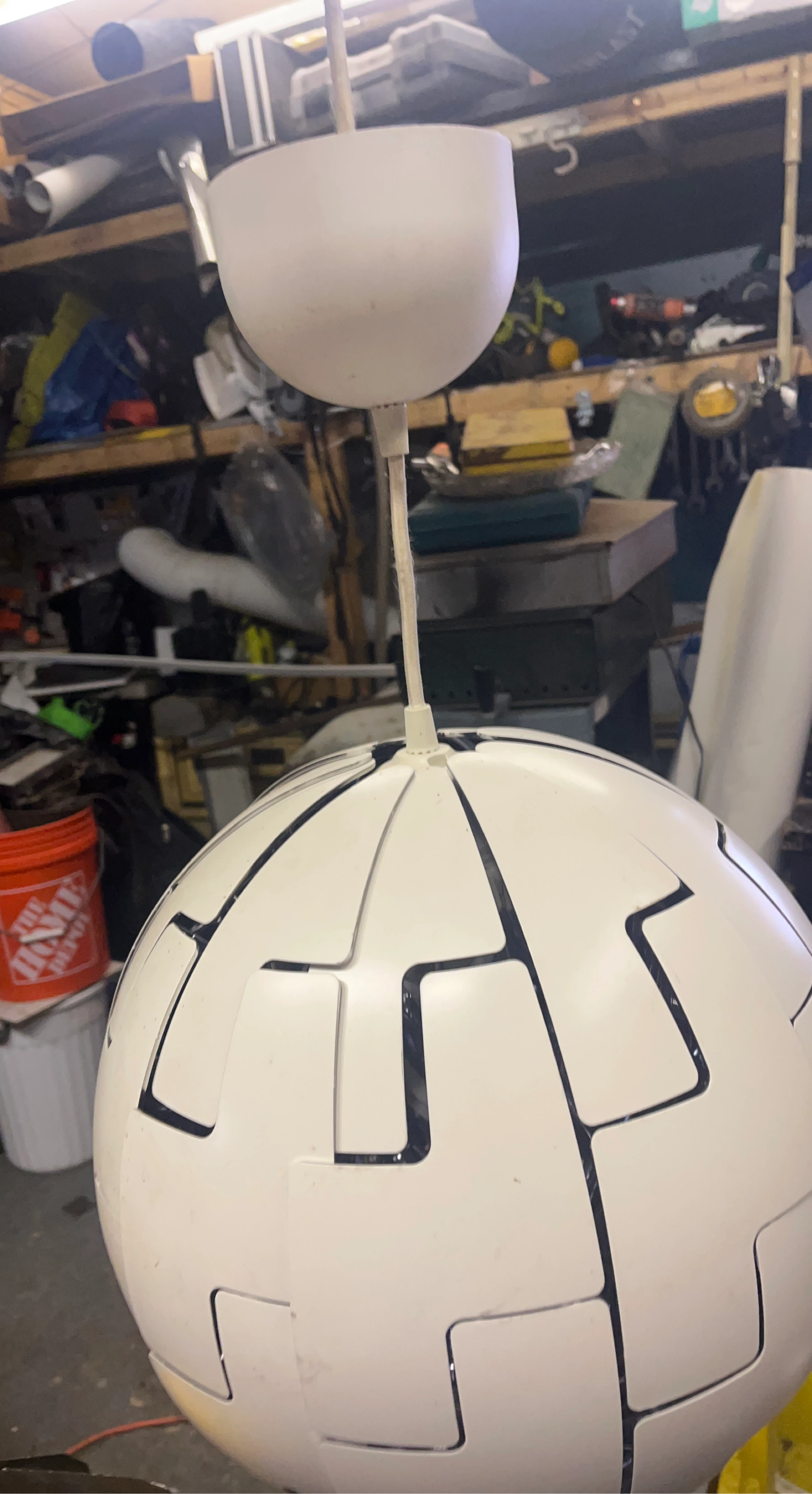 Star wars White Spherical Pendant Light Fixture