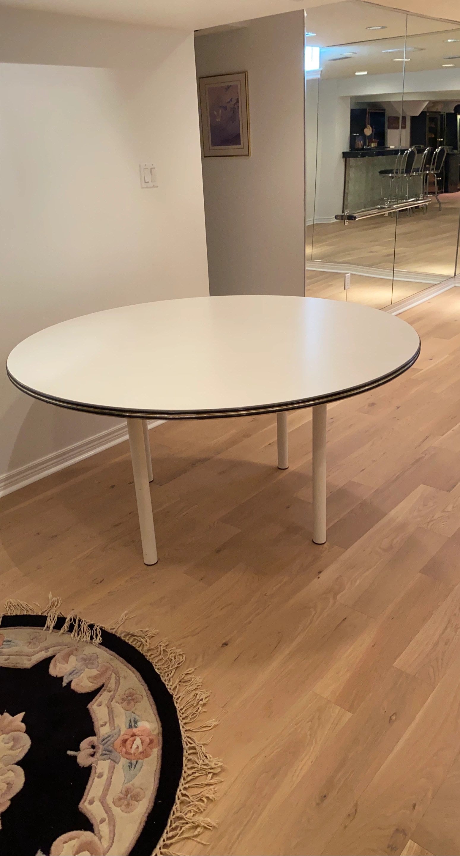 White Round Dining Table