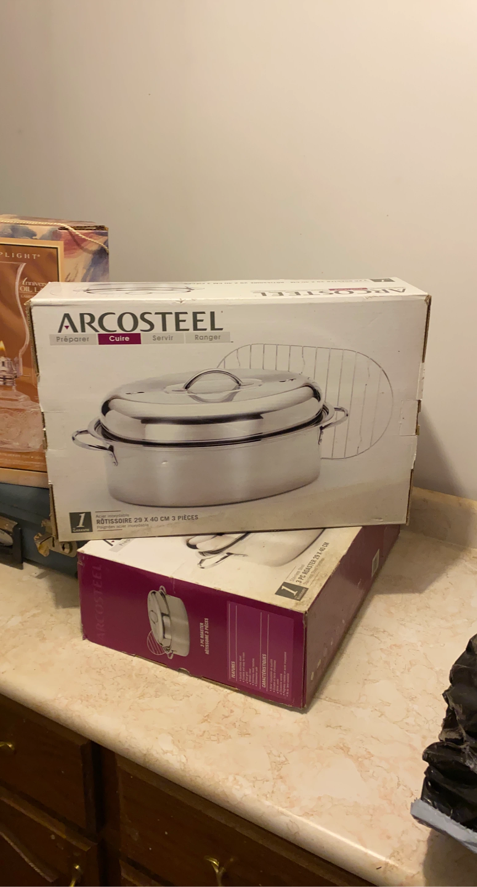 ARCOSTEEL 3 PC Stainless Steel Roaster 29 x 40 CM