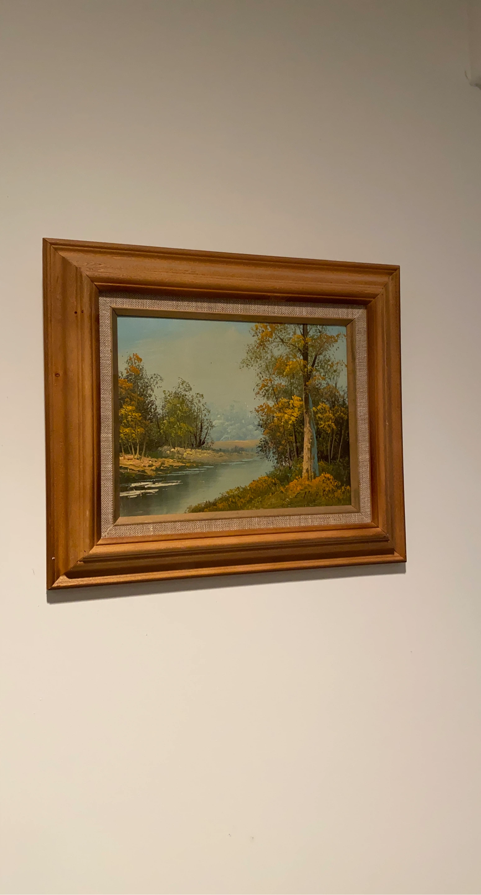 Framed Landscape Oil Painting