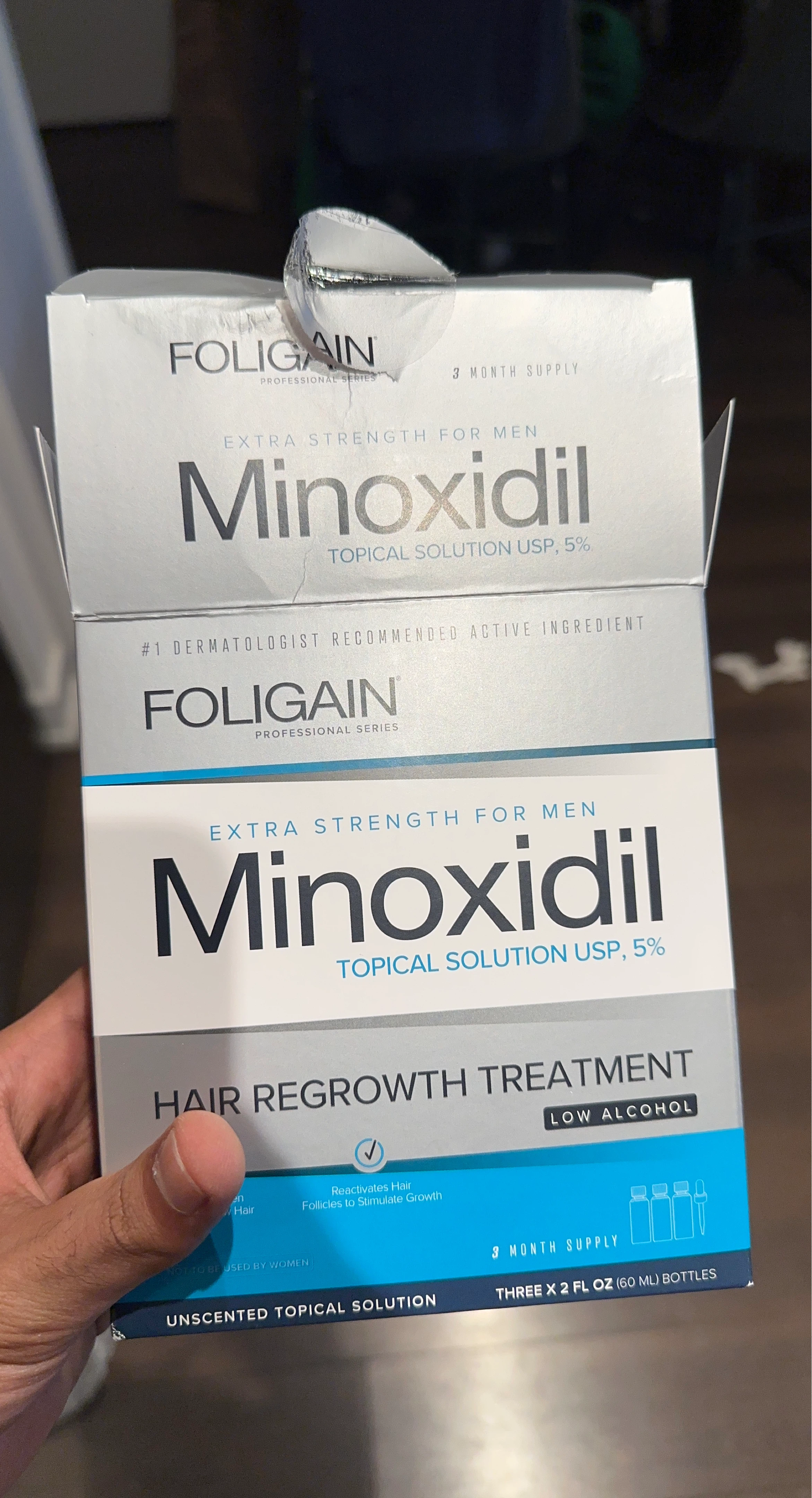 Foligain 5% Minoxidil Topical Solution 2 Bottles 2 Month Supply