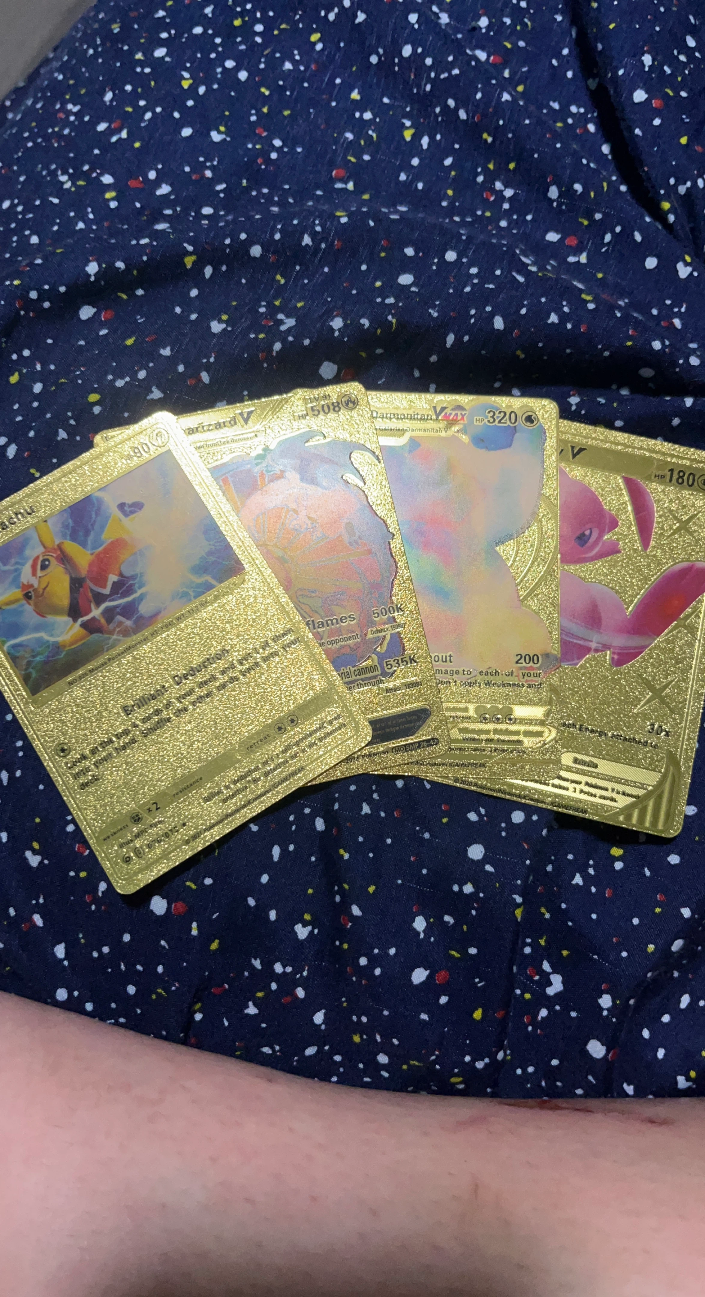 Pokemon Gold Foil Trading Cards Lot