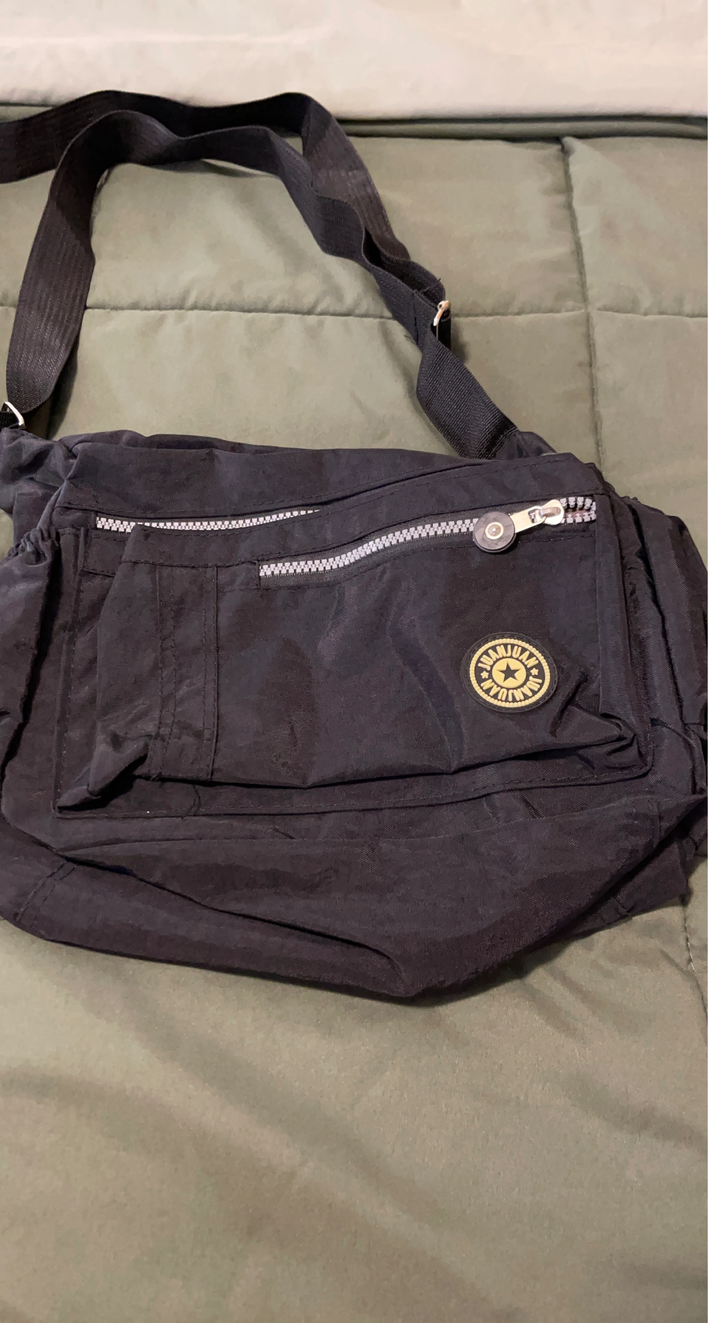 Black Nylon Crossbody Bag