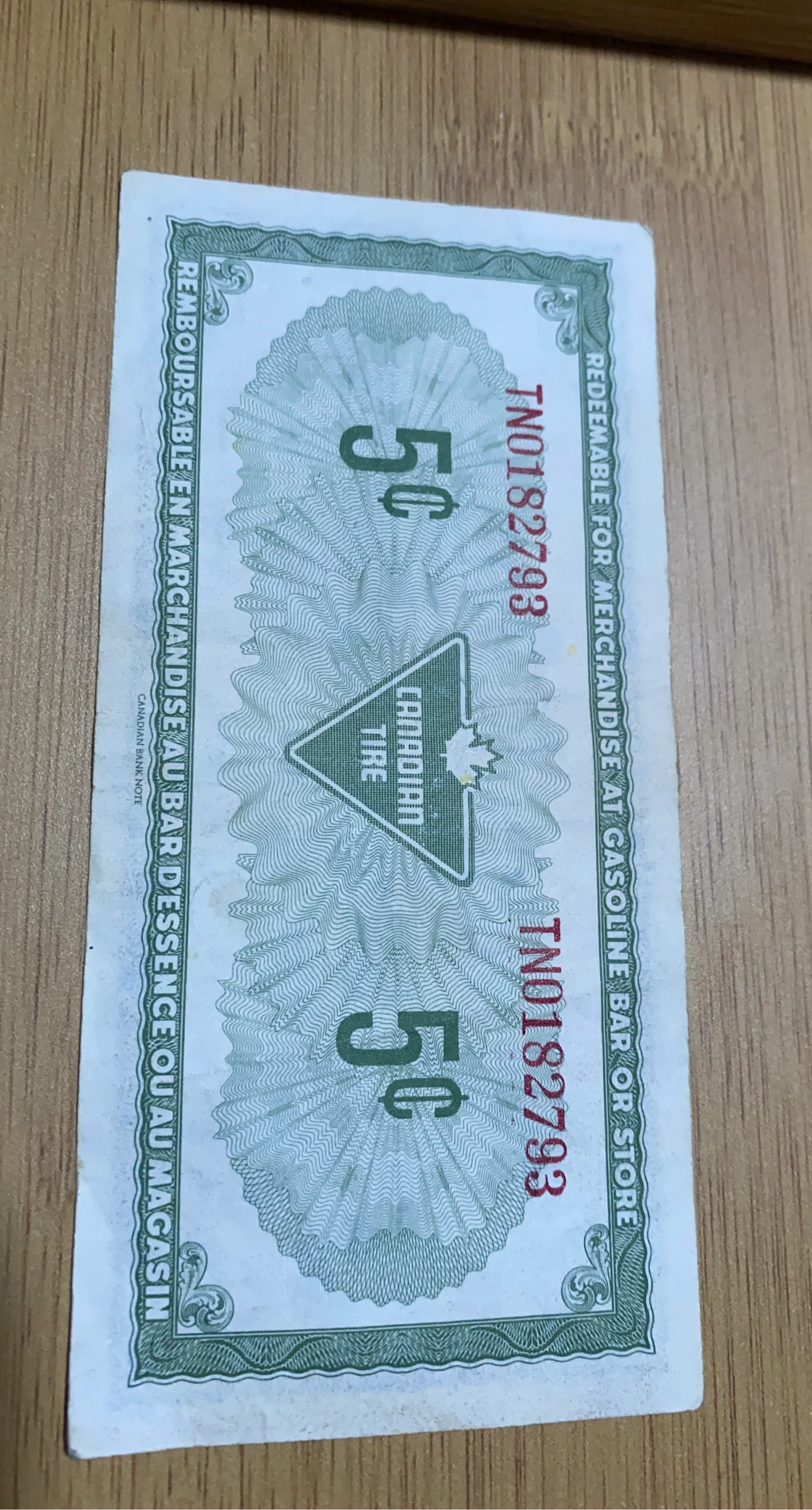 Canadian Tire 5 Cent Voucher